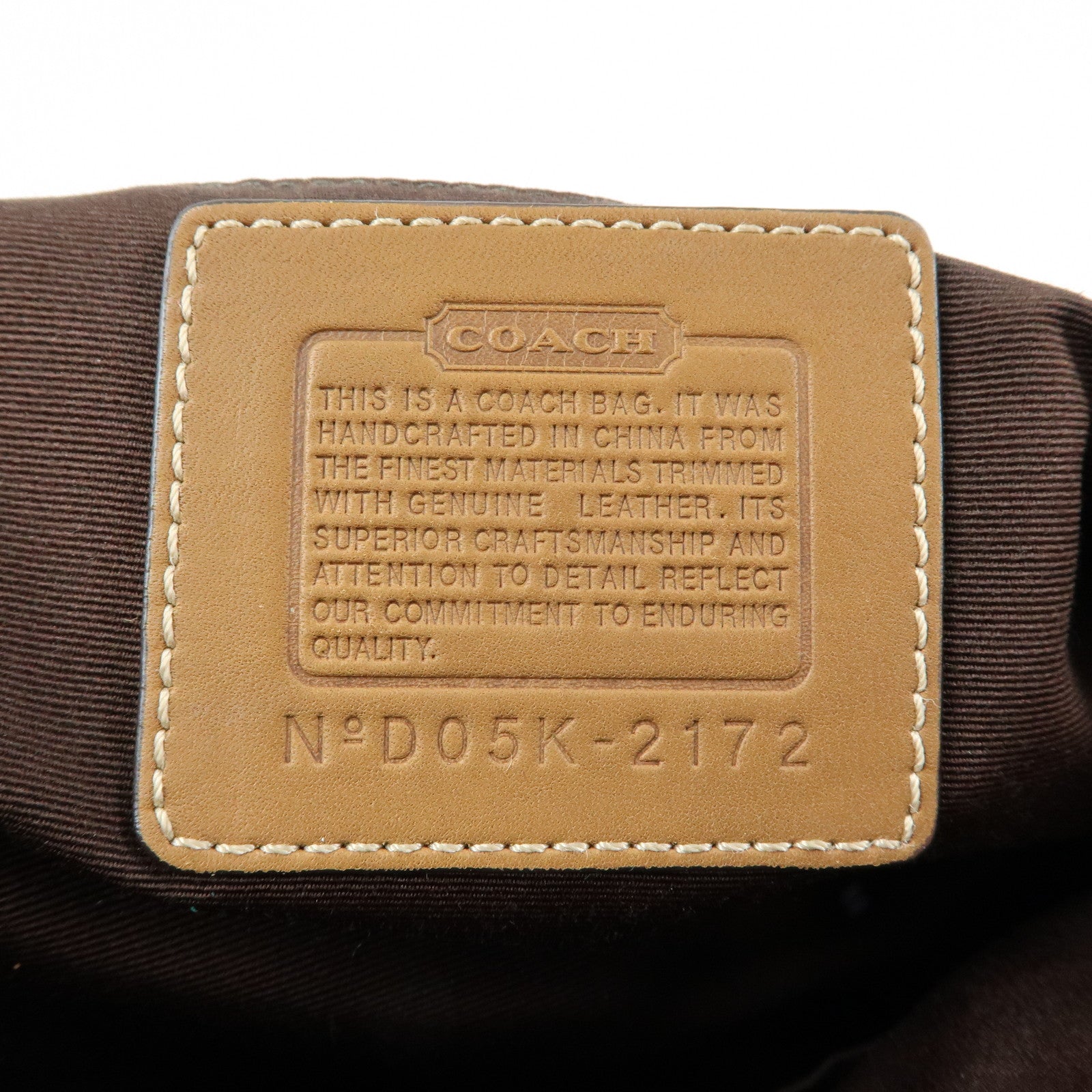 COACH Signature Canvas Suede Leather Shoulder Bag Beige Brown