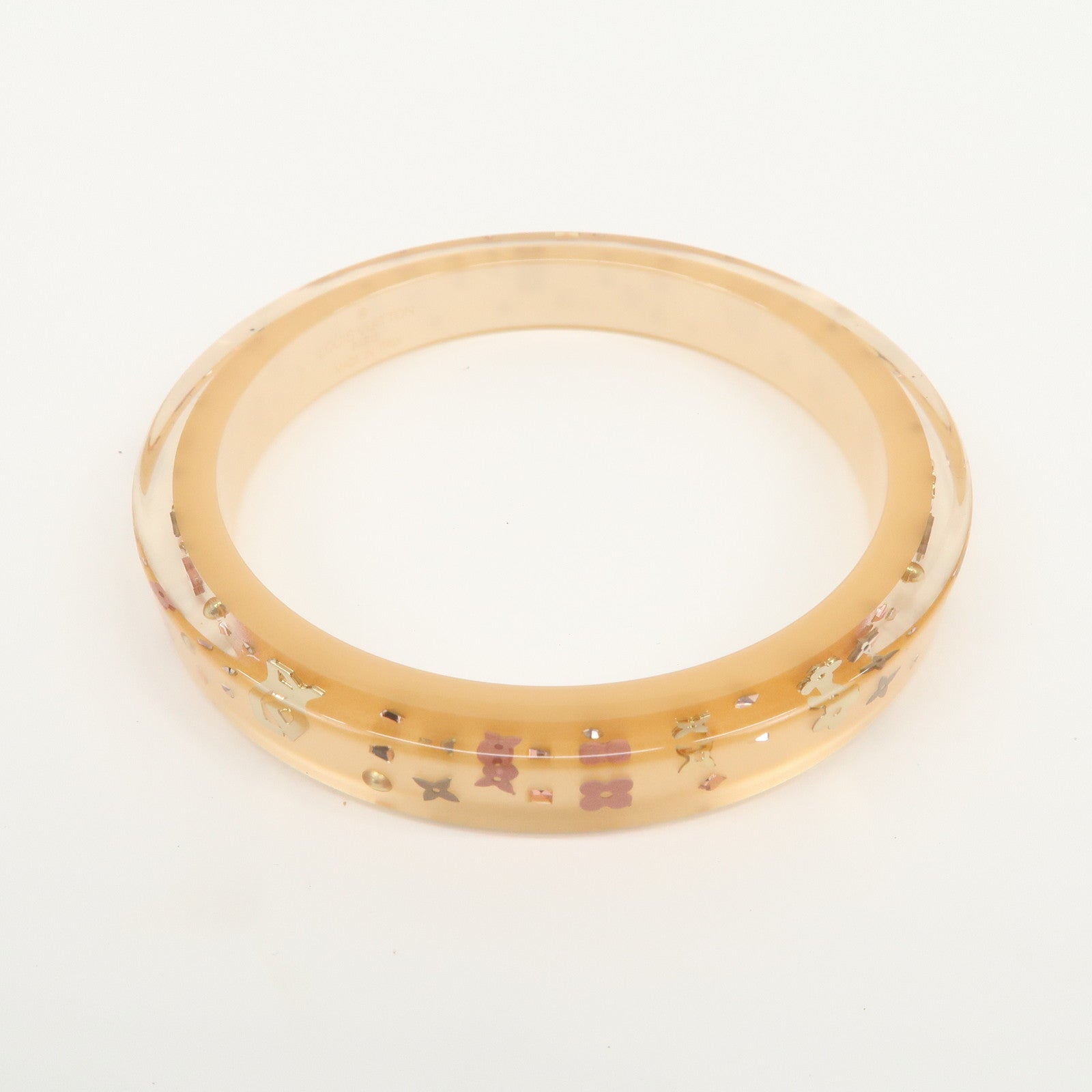 Louis Vuitton Inclusion Bracelet Bangle M Clear Pink Beige M67090