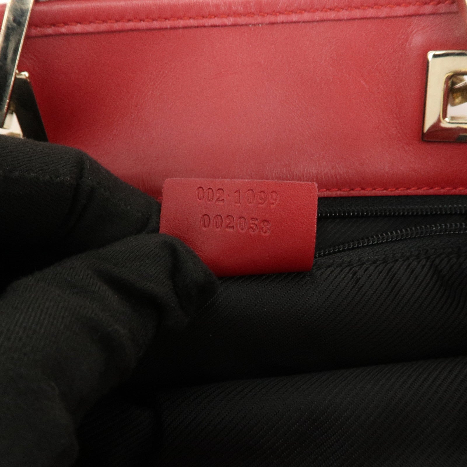 GUCCI GG Canvas Logo Leather Shoulder Bag Hand Bag Red 002繝ｻ1099