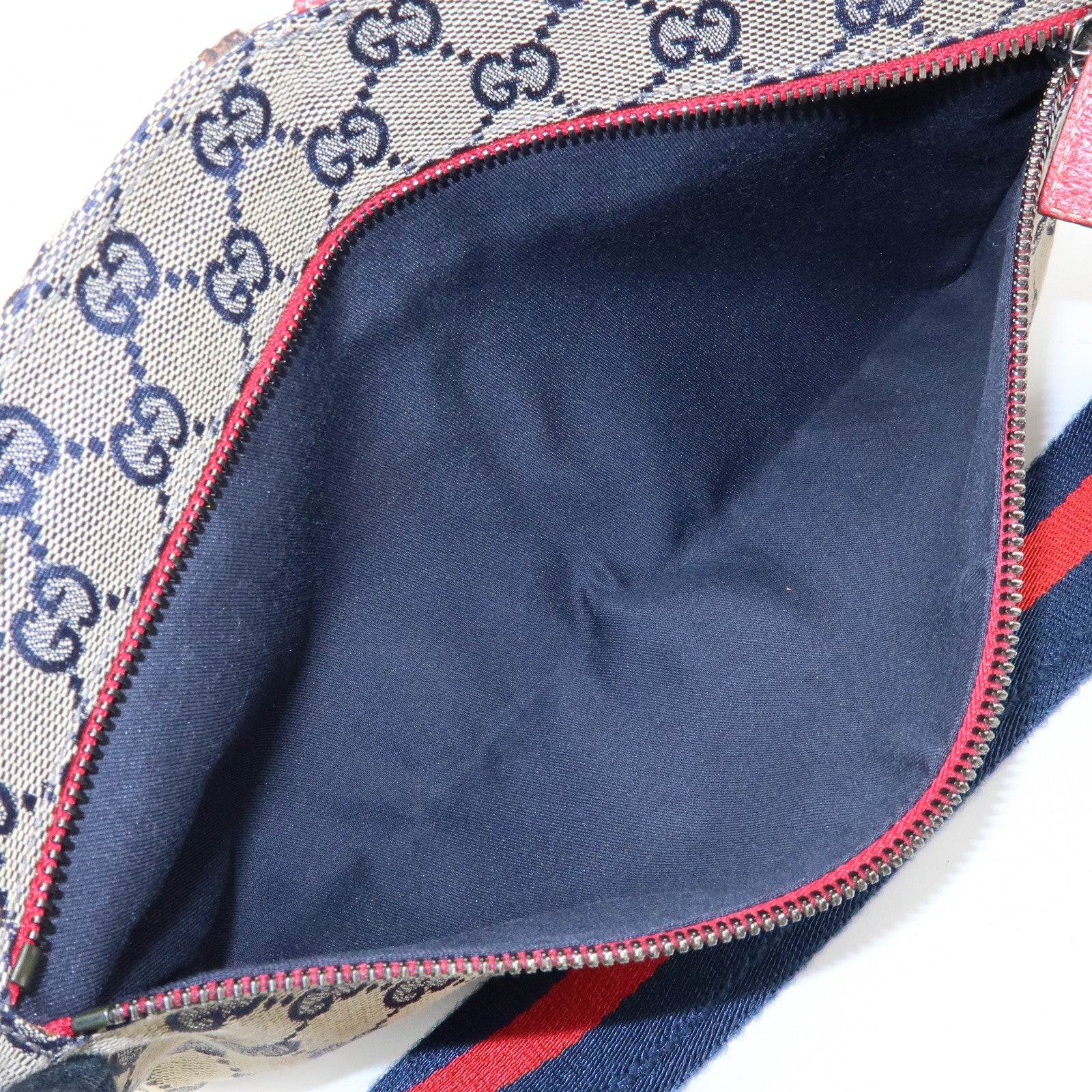 GUCCI Sherry GG Canvas Leather Waist Bag Crossbody Bag 28566
