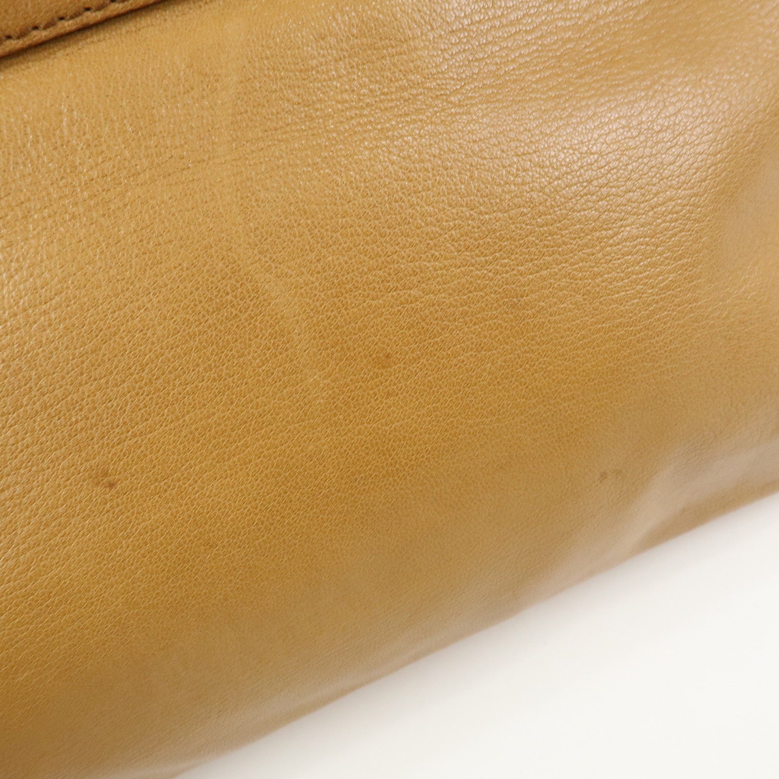 GUCCI Interlocking G Leather Blondie Studs Hand Bag Brown 121551