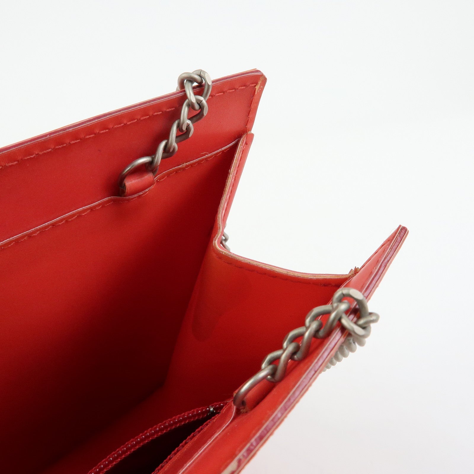 CHANEL COCO Mark PVC Hologram Chain Shoulder Bag Red