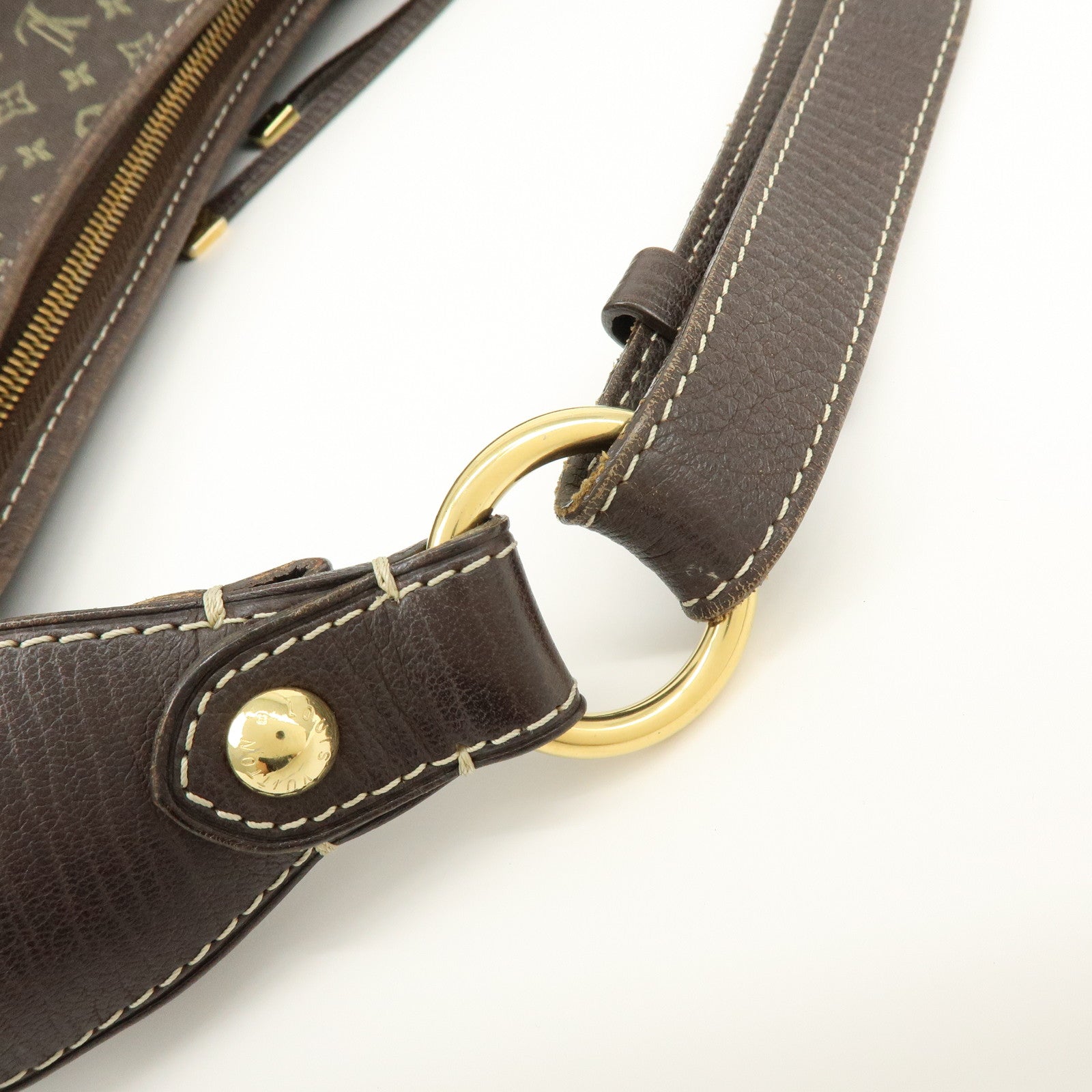 Louis Vuitton Monogram Mini Lin Manon MM Shoulder Bag Ebene M95619