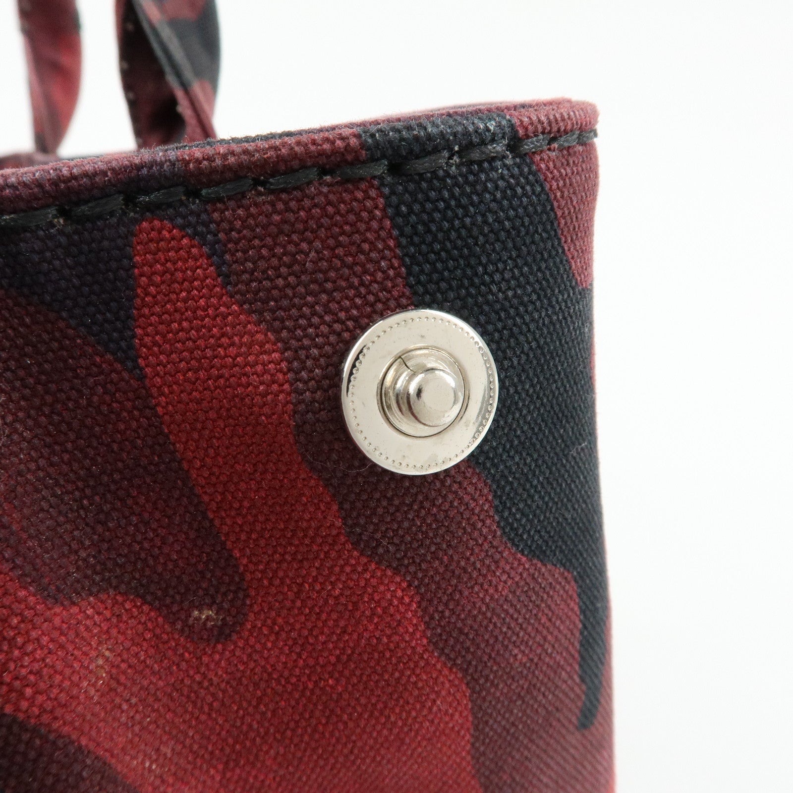 PRADA Triangle Logo Canapa 2Way Tote Hand Bag Camouflage BN2642