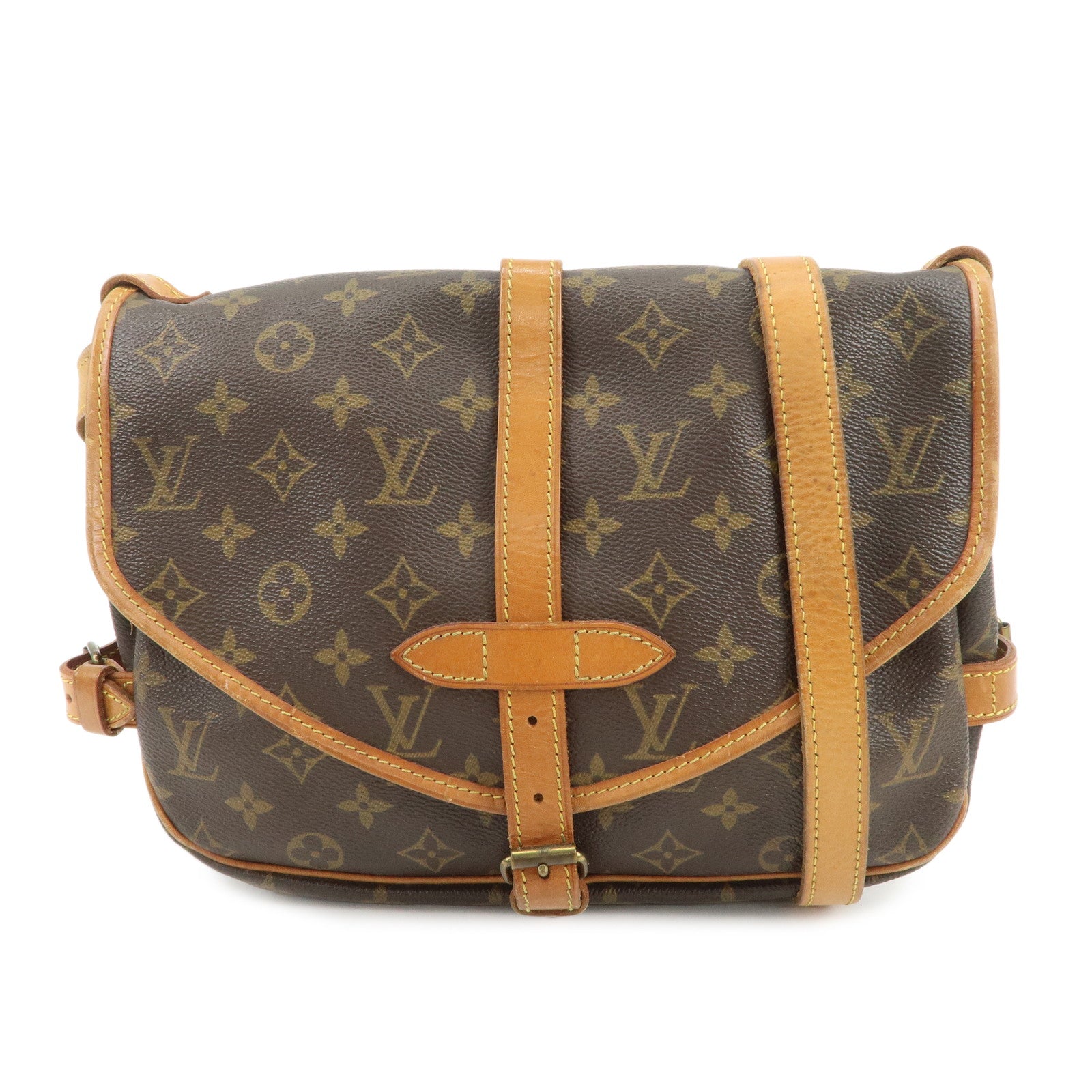 Louis Vuitton Monogram Saumur 30 Shoulder Bag Brown M42256