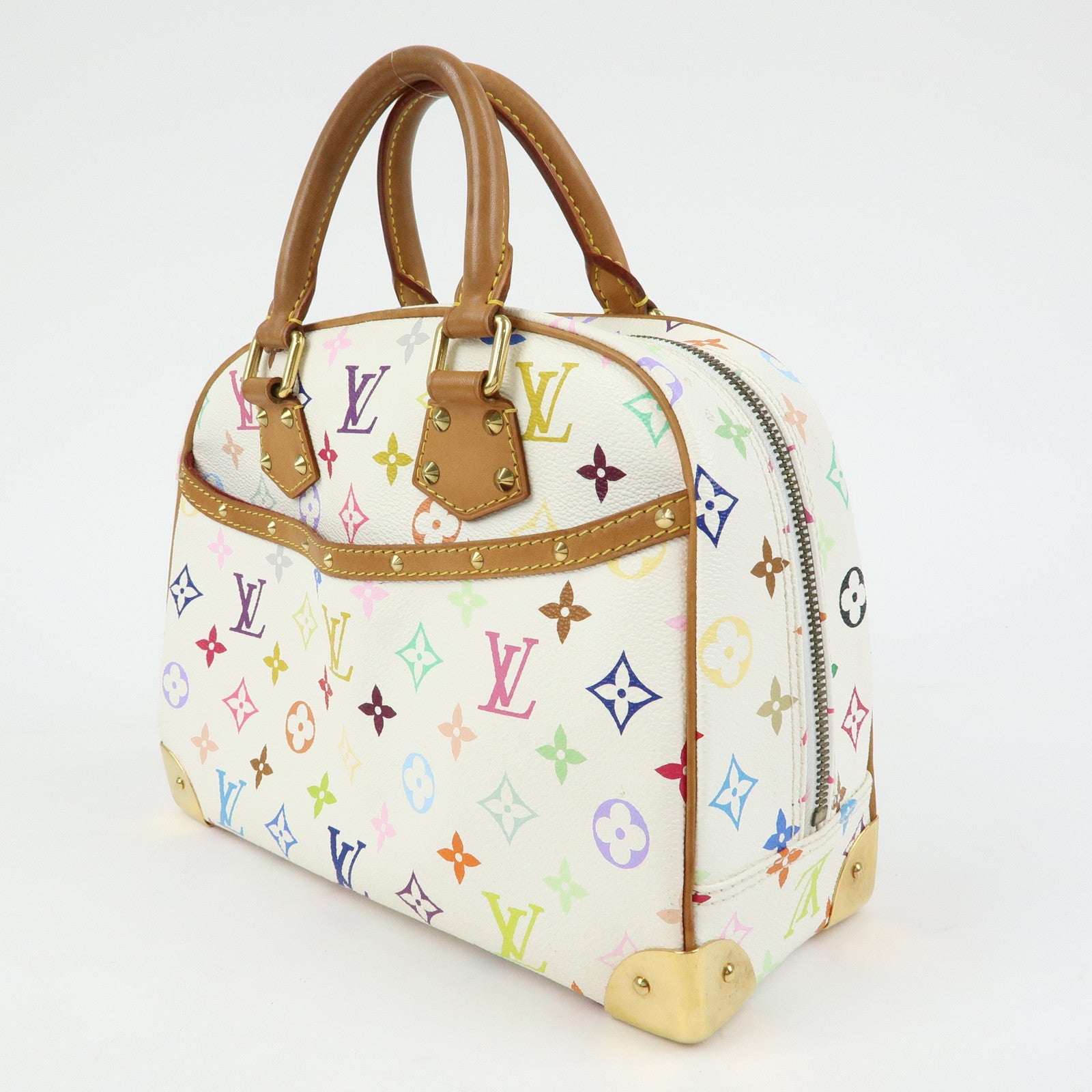Louis Vuitton Monogram Multicolor Trouville Hand Bag Blanc M92663