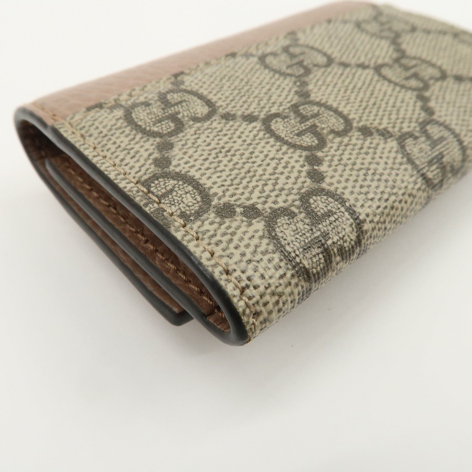 GUCCI GG Marmont GG Supreme 6 Key Case Key Holder Beige 456118