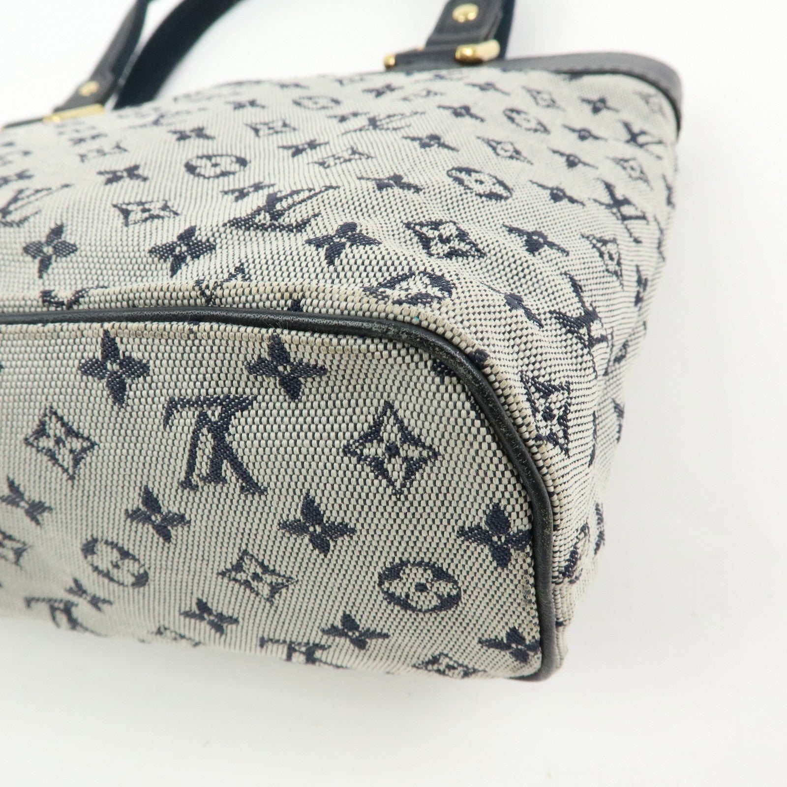 Louis Vuitton Monogram Mini Lin Lucille PM Hand Bag Blue M92676