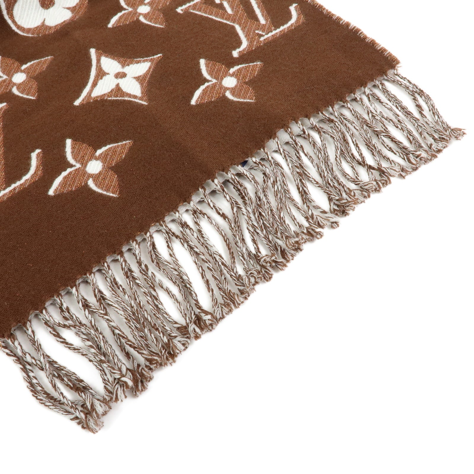 Louis Vuitton Wool Rayon Silk LV Essential Shine Scarf M78896