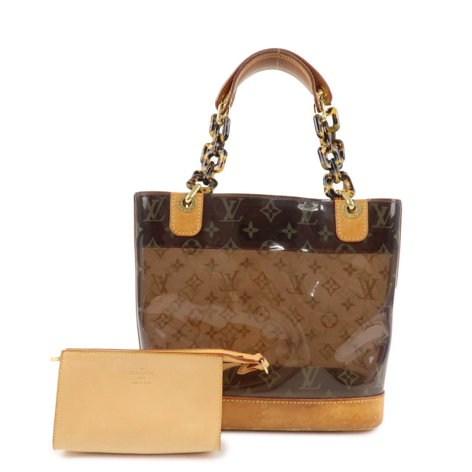 Louis Vuitton Monogram Vinyl Cabas Ambre PM Tote Bag Hand Bag M92502