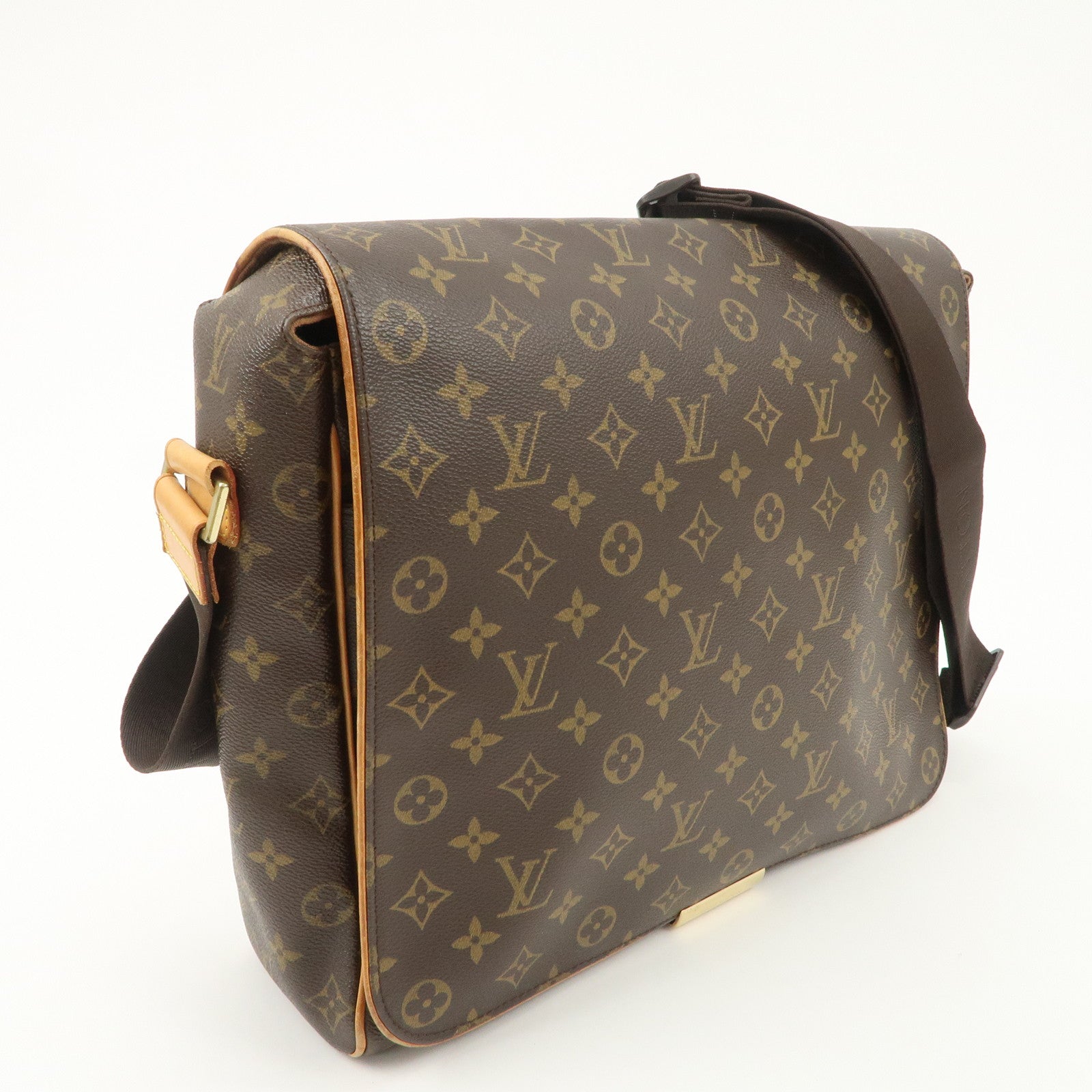 Louis Vuitton Monogram Abbesses Messenger Shoulder Bag Brown M45257