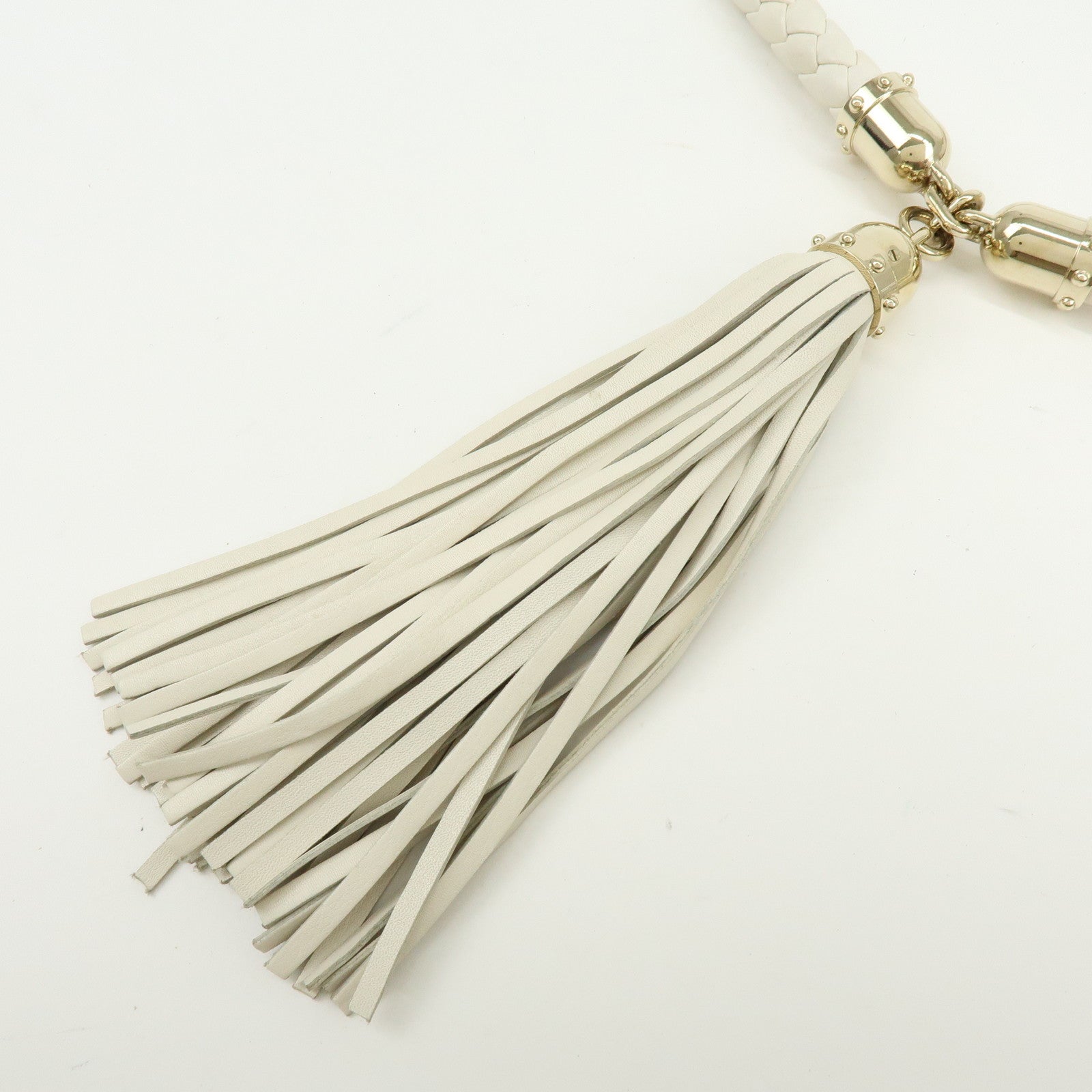 GUCCI Interlocking G Leather Shoulder Bag Ivory 167732