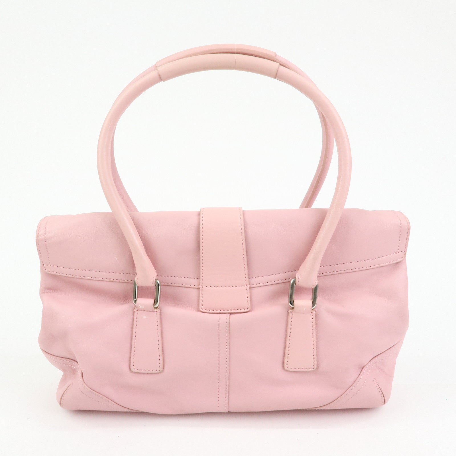 COACH Set of 2 Leather Shoulder Bag Shoulder Wallet Pink Beige