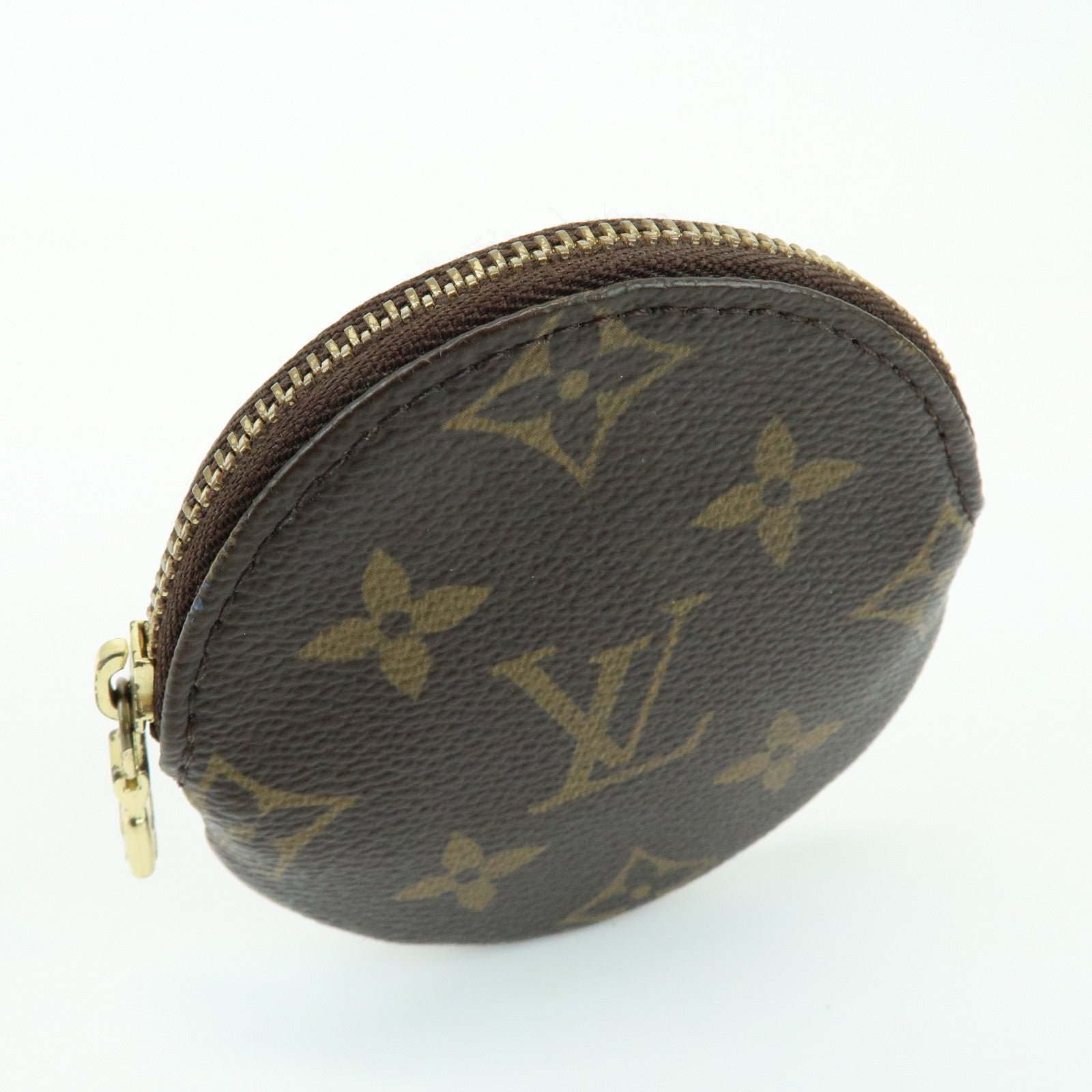 Louis Vuitton Monogram Porte Monnaie Rond Coin Case Brown M61926
