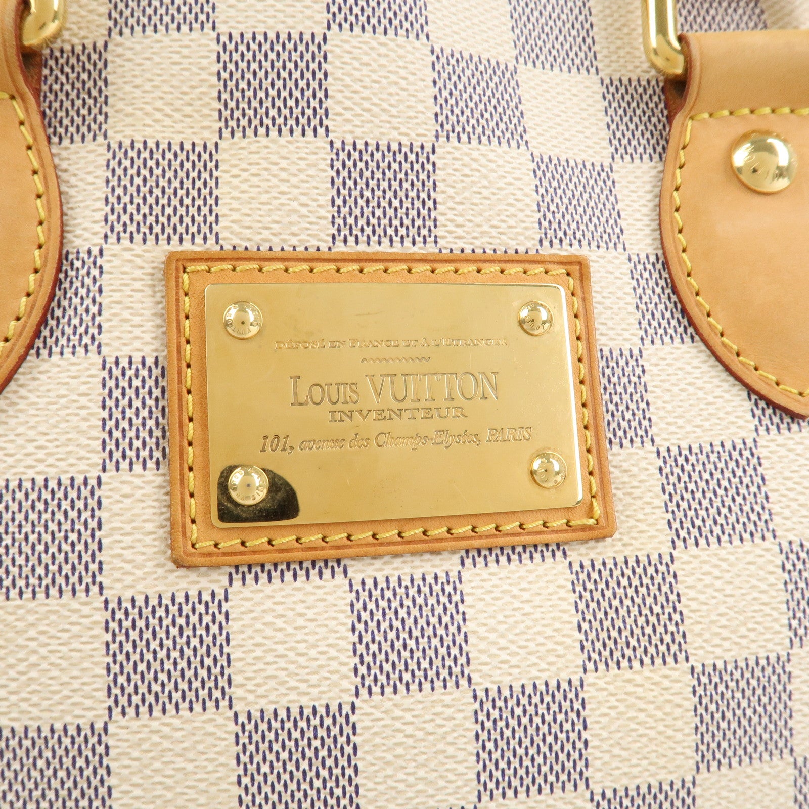 Louis Vuitton Damier Azur Hampstead PM Hand Bag Ivory N51207