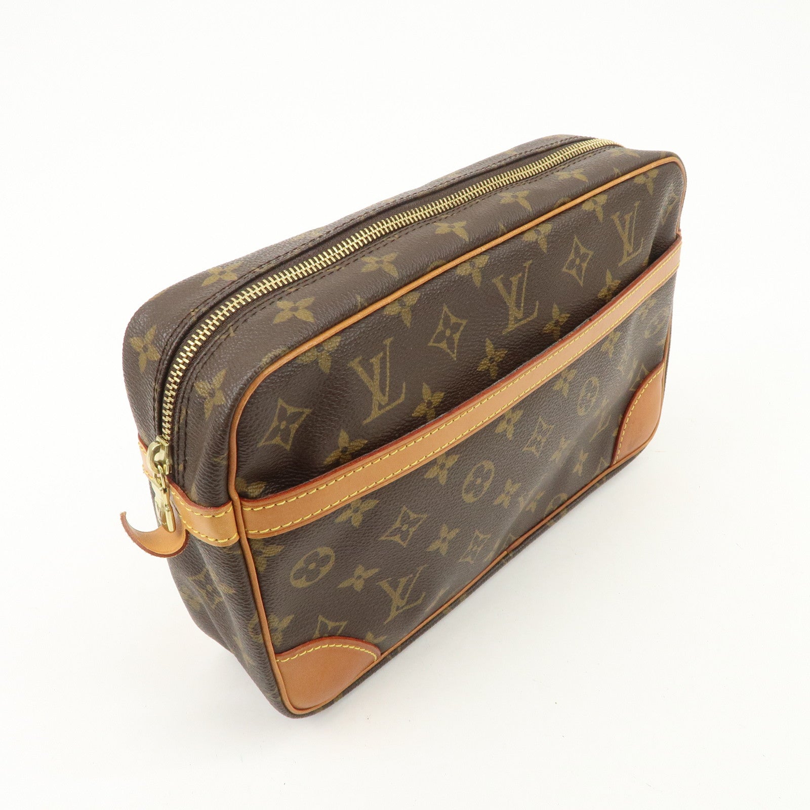 Louis Vuitton Monogram Compiegne 28 Pouch Clutch Bag Brown M51845 Used