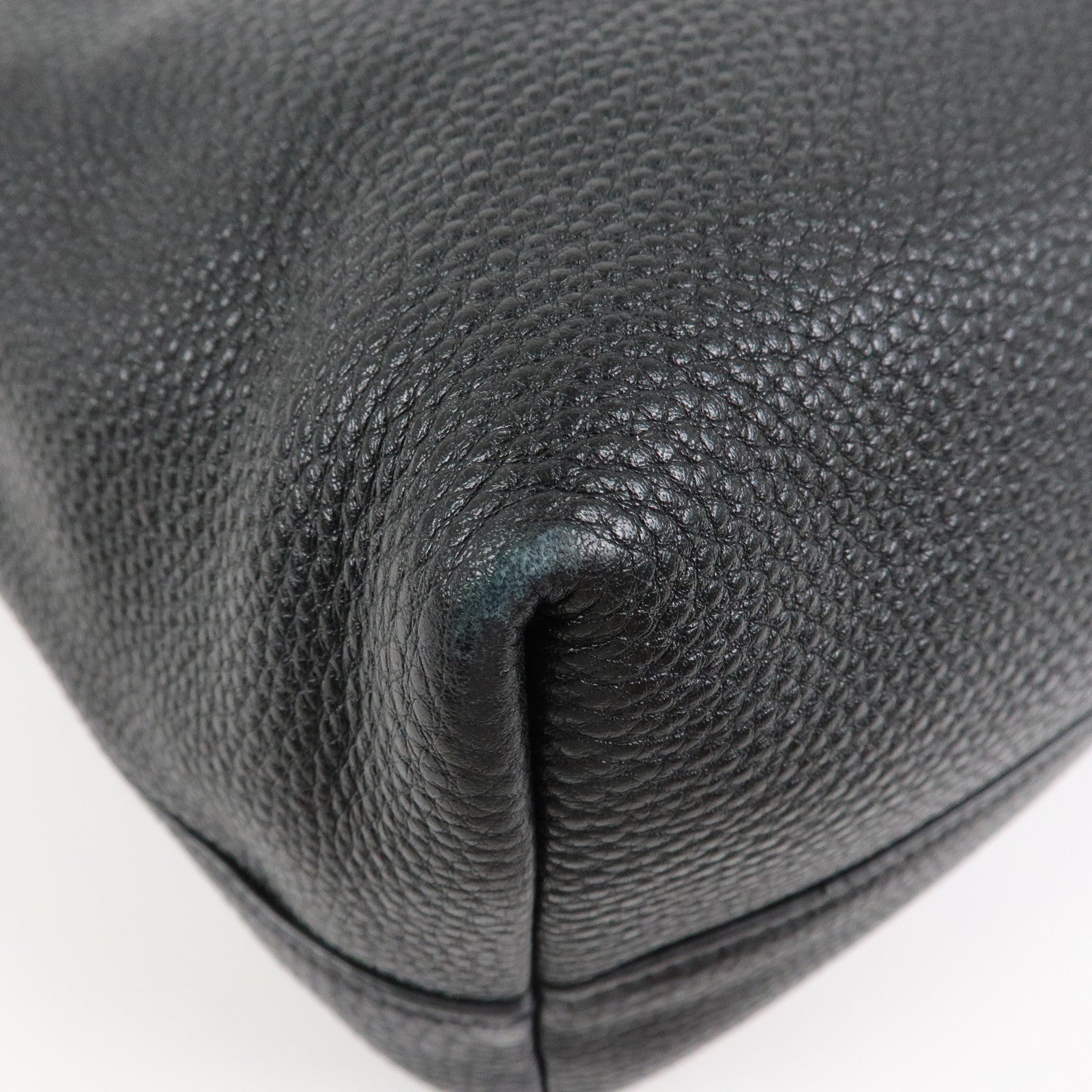PRADA Vitello Daino Leather 2Way Tote Bag Shoulder Bag Black BN1713