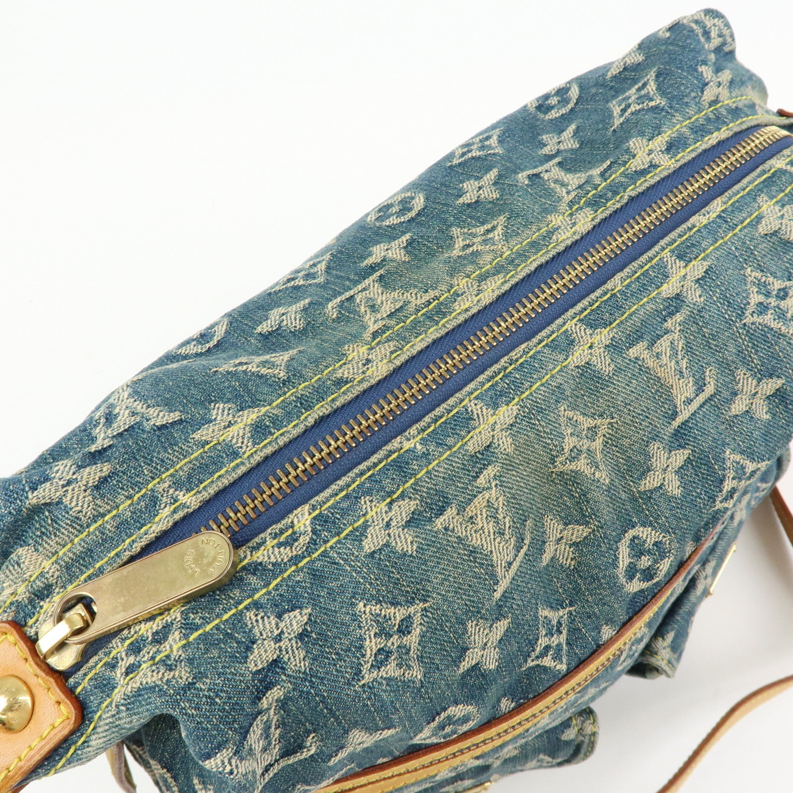 Louis Vuitton Monogram Denim Baggy GM Shoulder Bag Blue M95048
