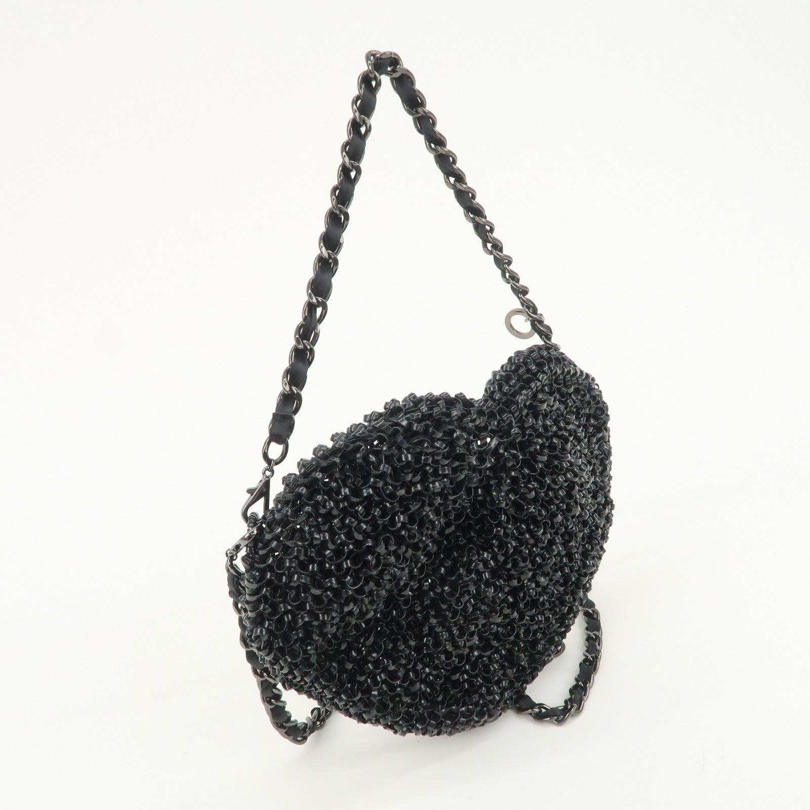 ANTEPRIMA Wire Bag MOTIVO PVC Chain Soulder Bag Heart Black