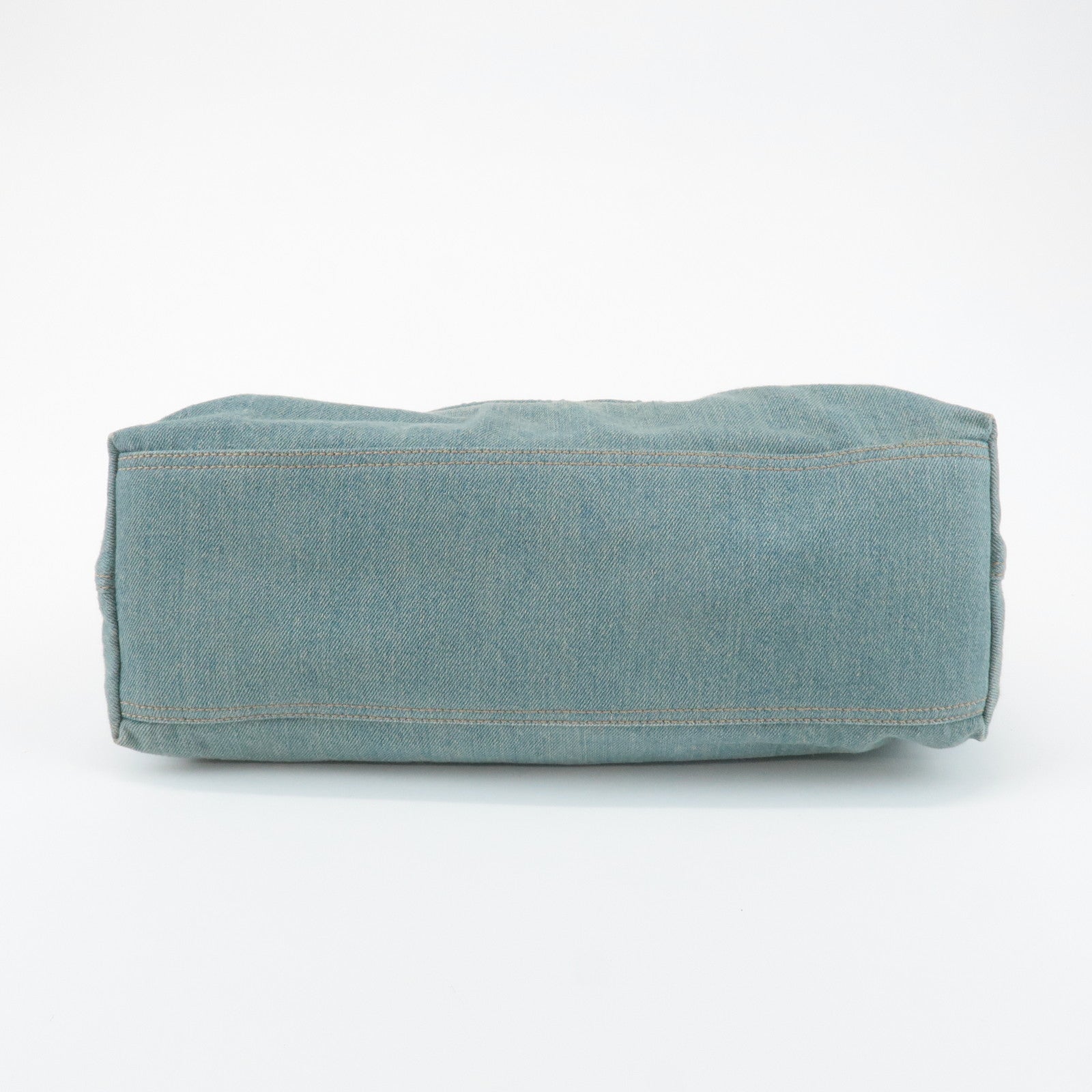 GUCCI SOHO Denim Leather Chain Shoulder Bag Fringe Charm Blue 308982 Used