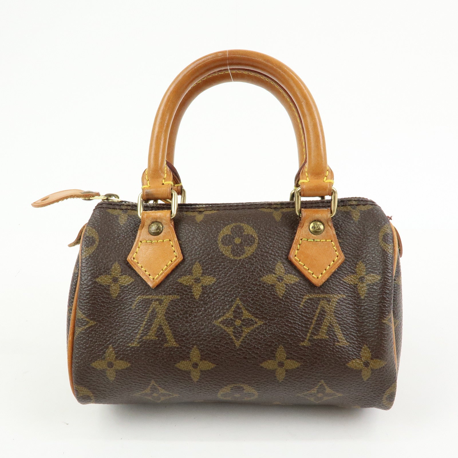 Louis Vuitton Monogram Mini Speedy Hand Bag & Strap Brown M41534