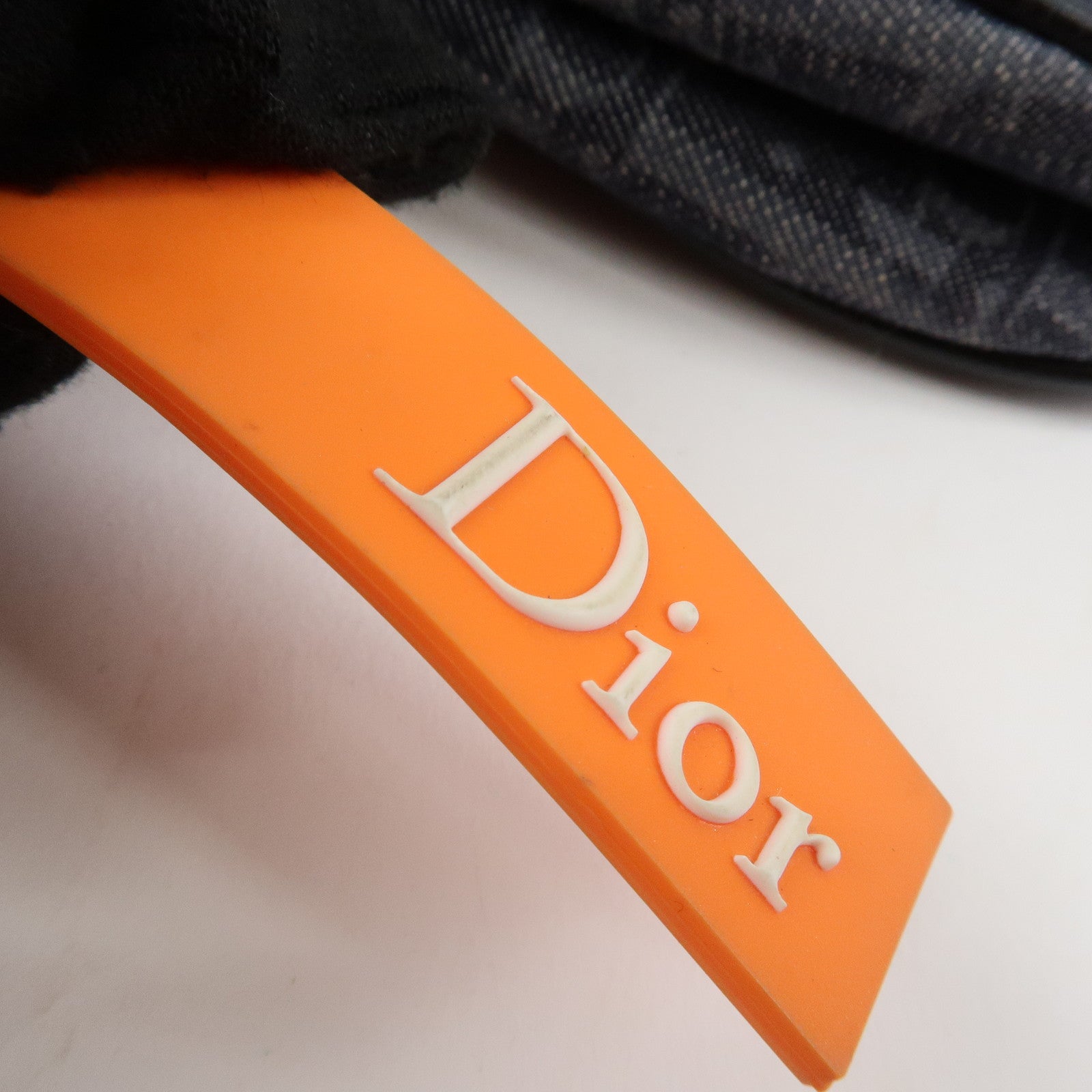 Christian Dior Flight Line Trotter Canvas Leather Shoulder Bag Denim Used