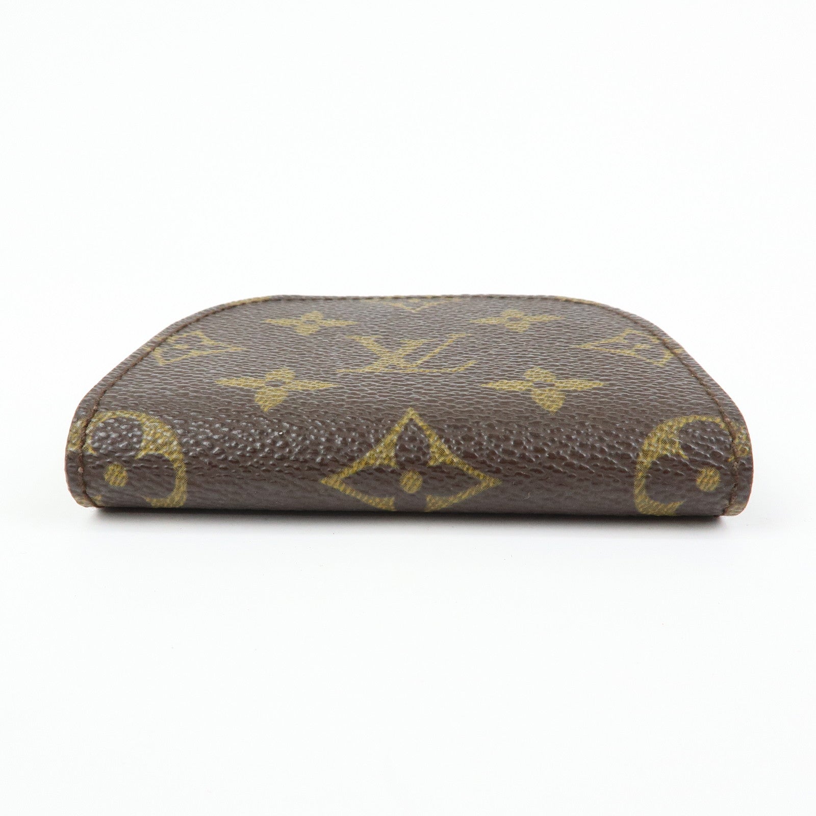 Louis Vuitton Monogram Porte Monnaie Gousset Coin Case Brown M61970