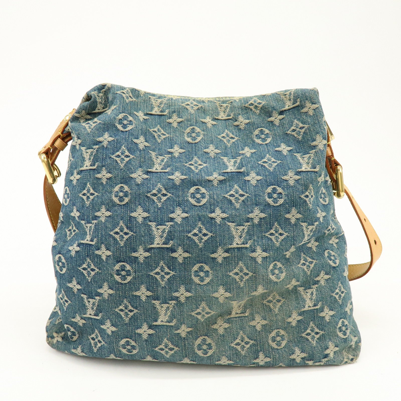 Louis Vuitton Monogram Denim Baggy GM Shoulder Bag Blue M95048