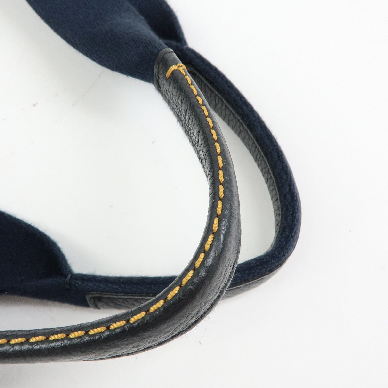 COACH Denim Leather Tote Bag Shoulder Bag Hand Bag Navy