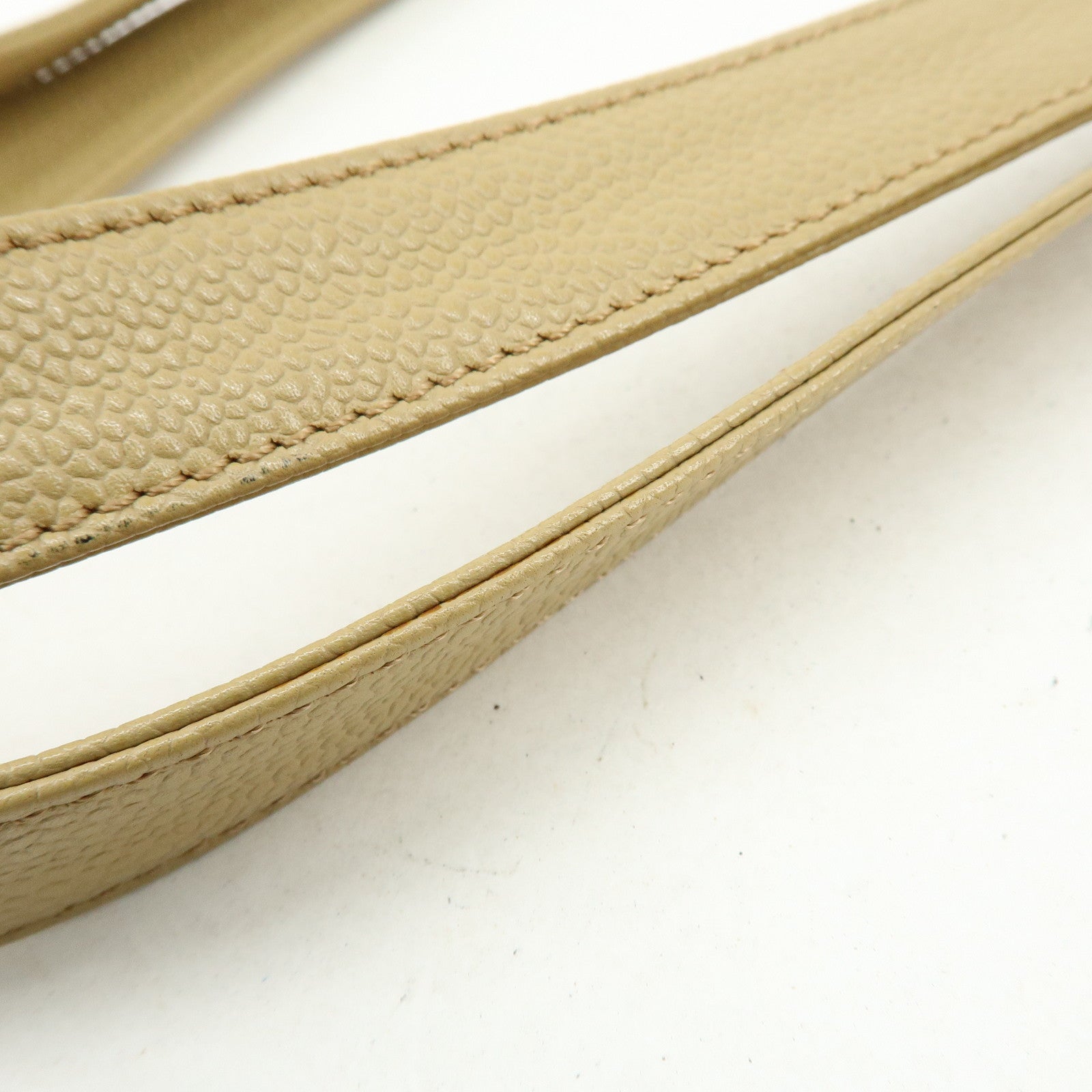 CHANEL Caviarskin Tote Bag Shoulder Bag Beige