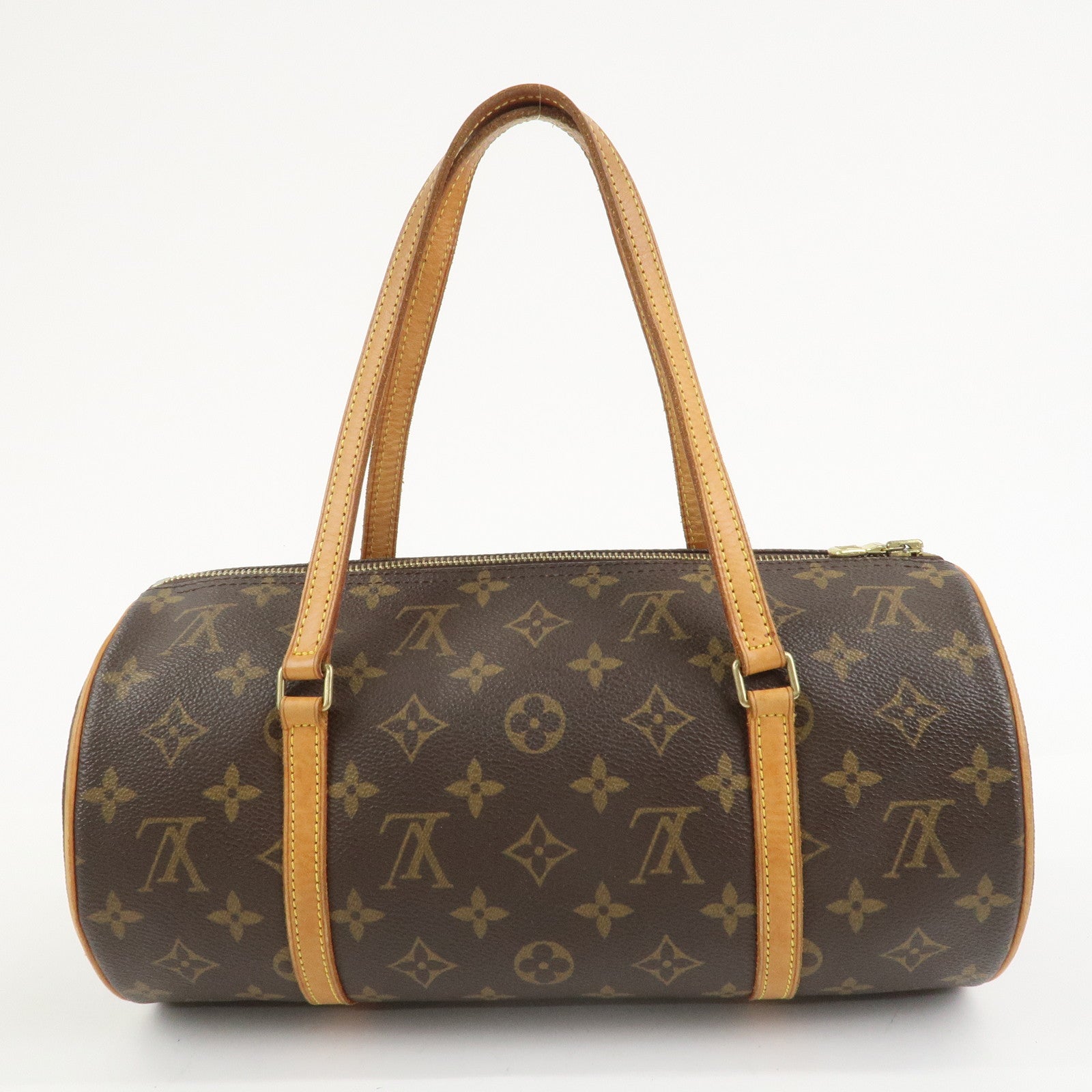 Louis Vuitton Monogram Papillon 30 Hand Bag Brown M51385