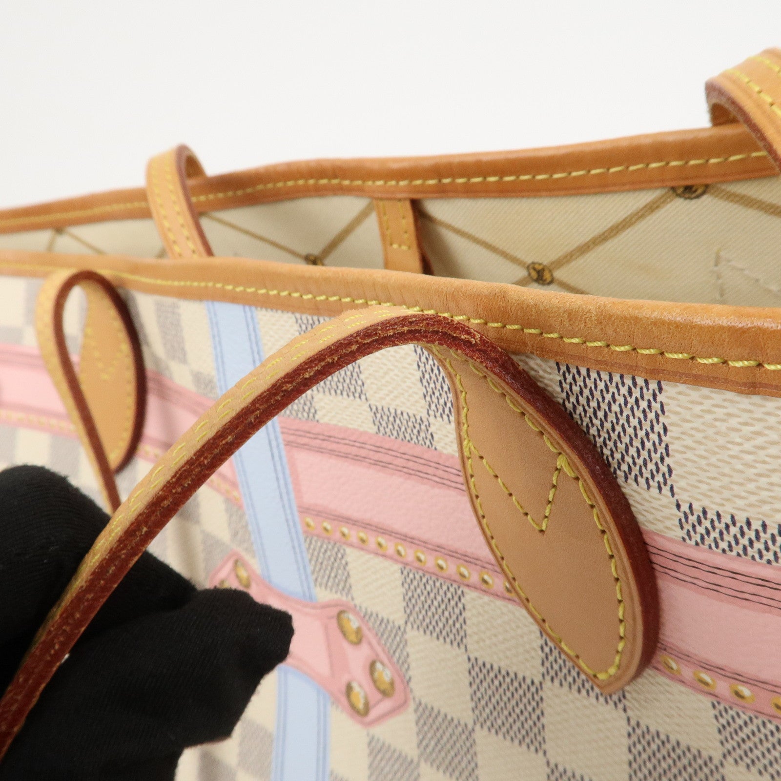 Louis Vuitton Damier Azur Neverfull MM Summer Trunk Tote Bag N41065