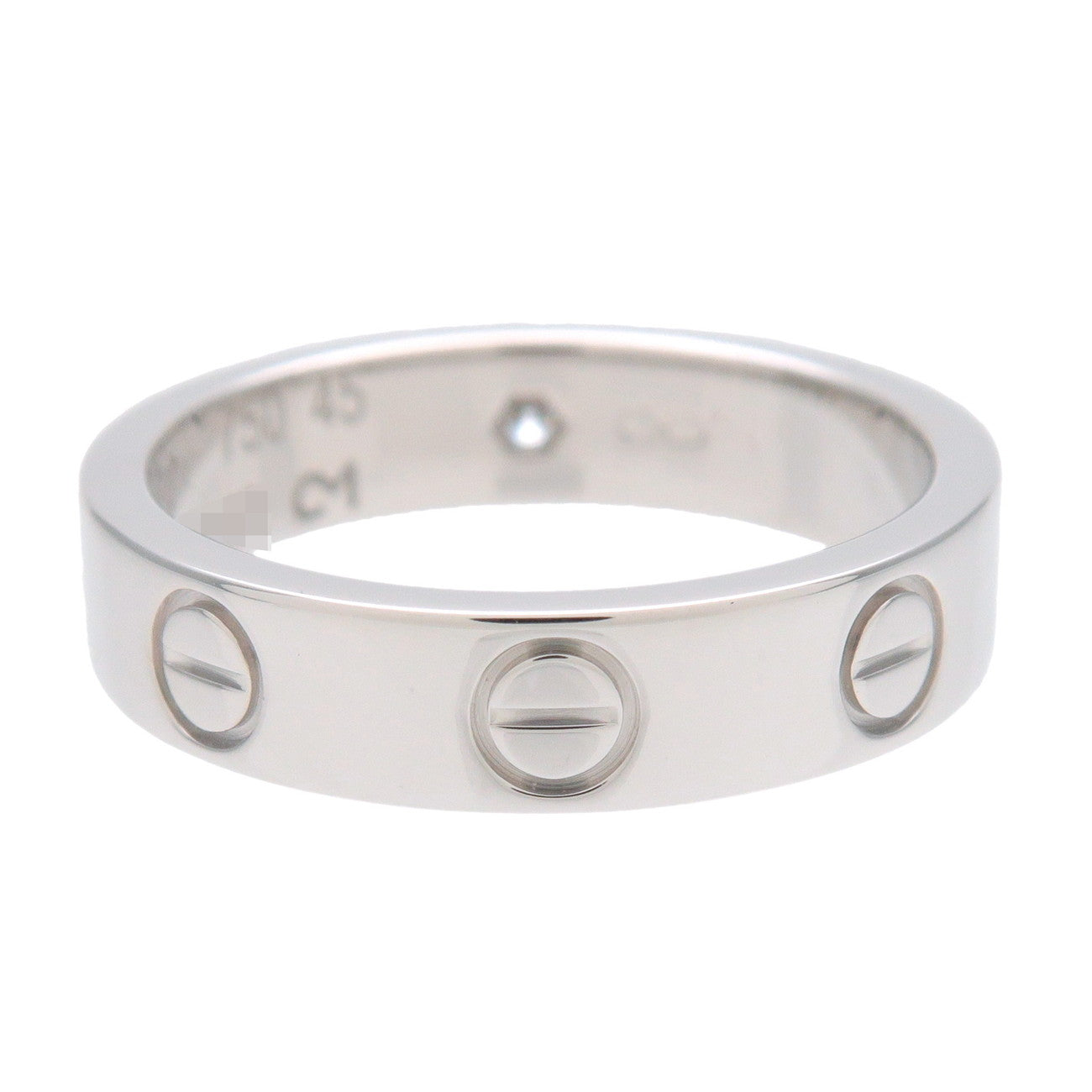 Cartier Mini Love 1P Diamond Ring # K18 750 US EU HK