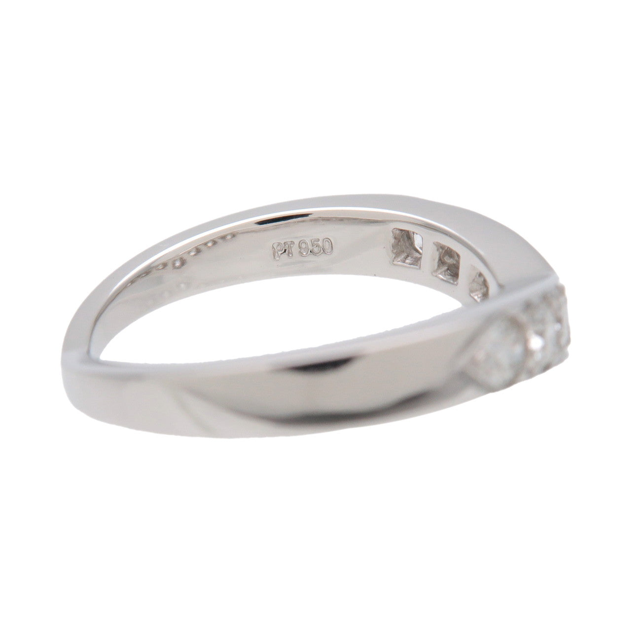 Tiffany & Co V Band Diamond Ring PT950 Platinum US5 EU49 HK10