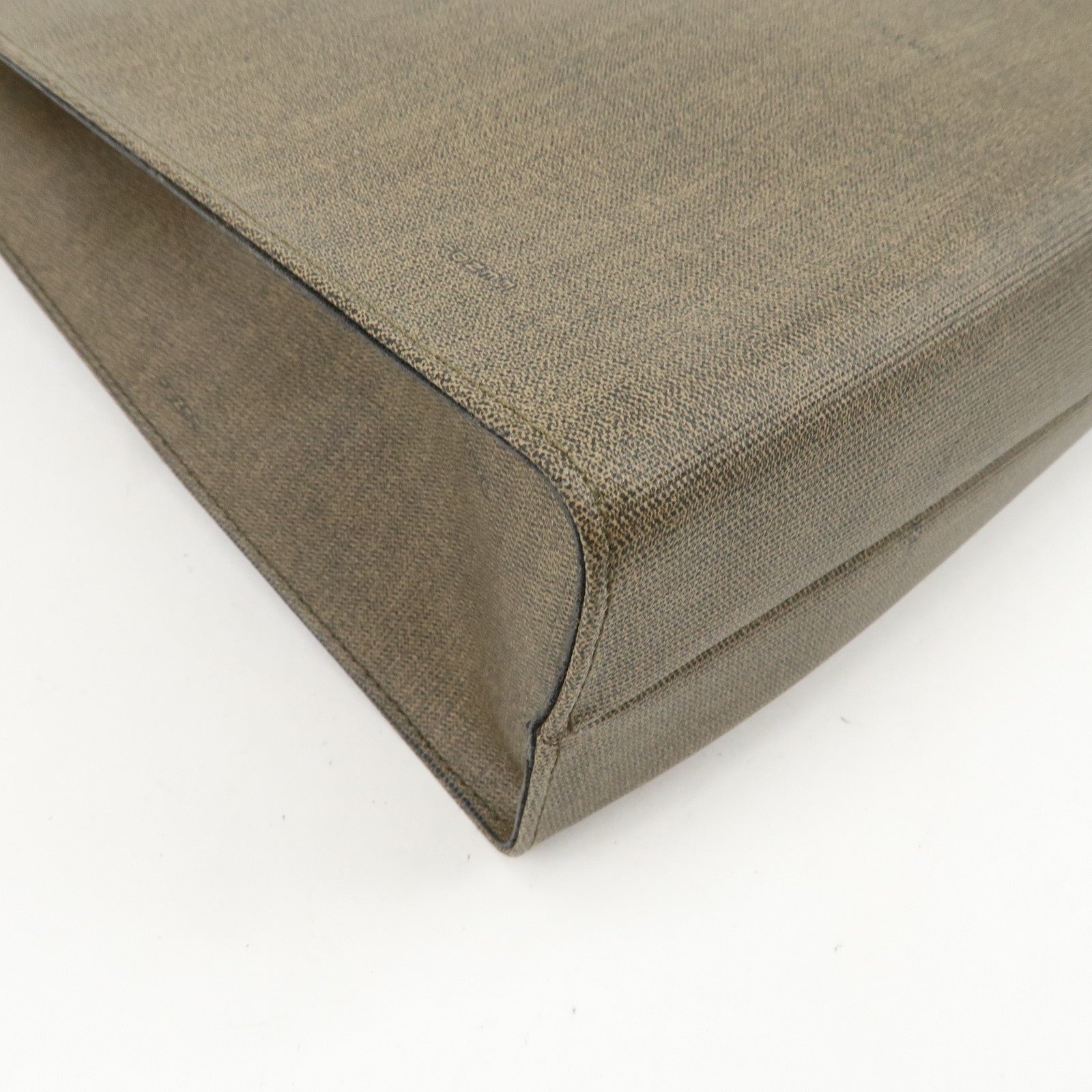 FENDI 1925 ROMA ITALY PVC Leather Tote Bag Brown Black 45426000