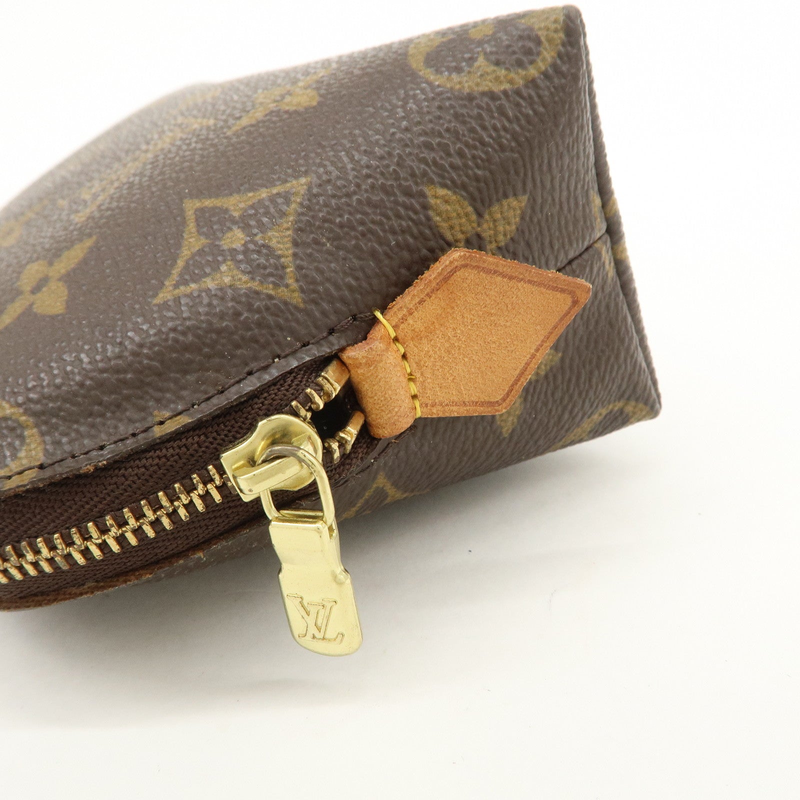 Louis Vuitton Monogram Pochette Cosmetic Pouch Brown M47515