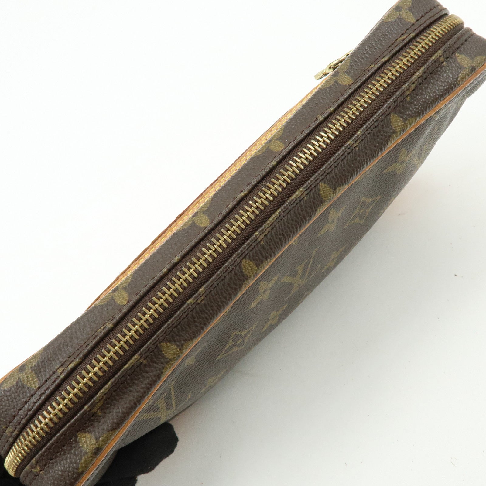 Louis Vuitton Monogram Marly Dragonne GM Clutch Bag Brown M51825