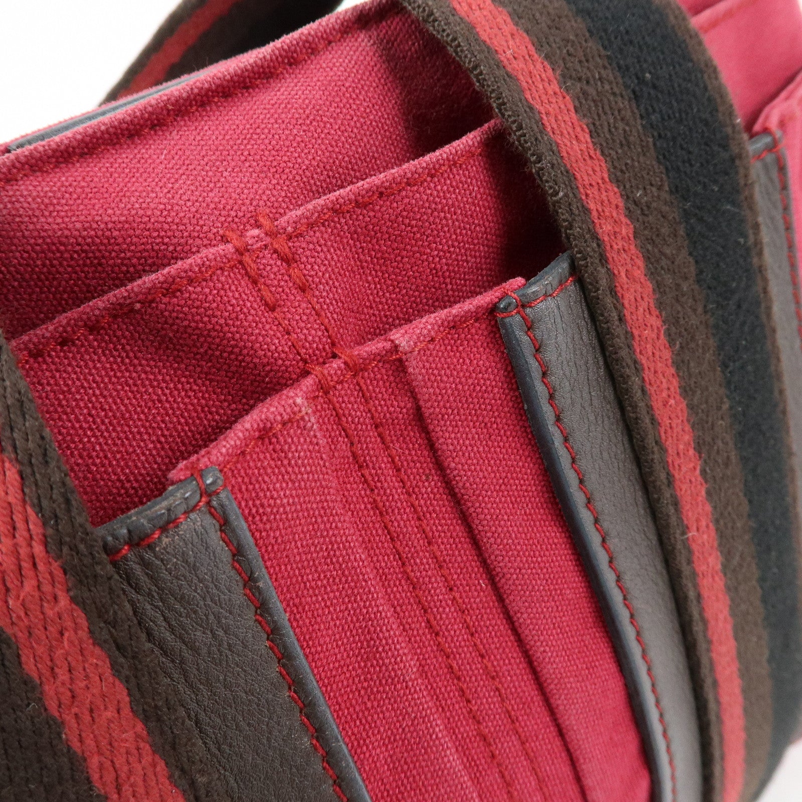 HERMES Troca Horizontal PM Canvas Tote Bag Hand Bag Pink