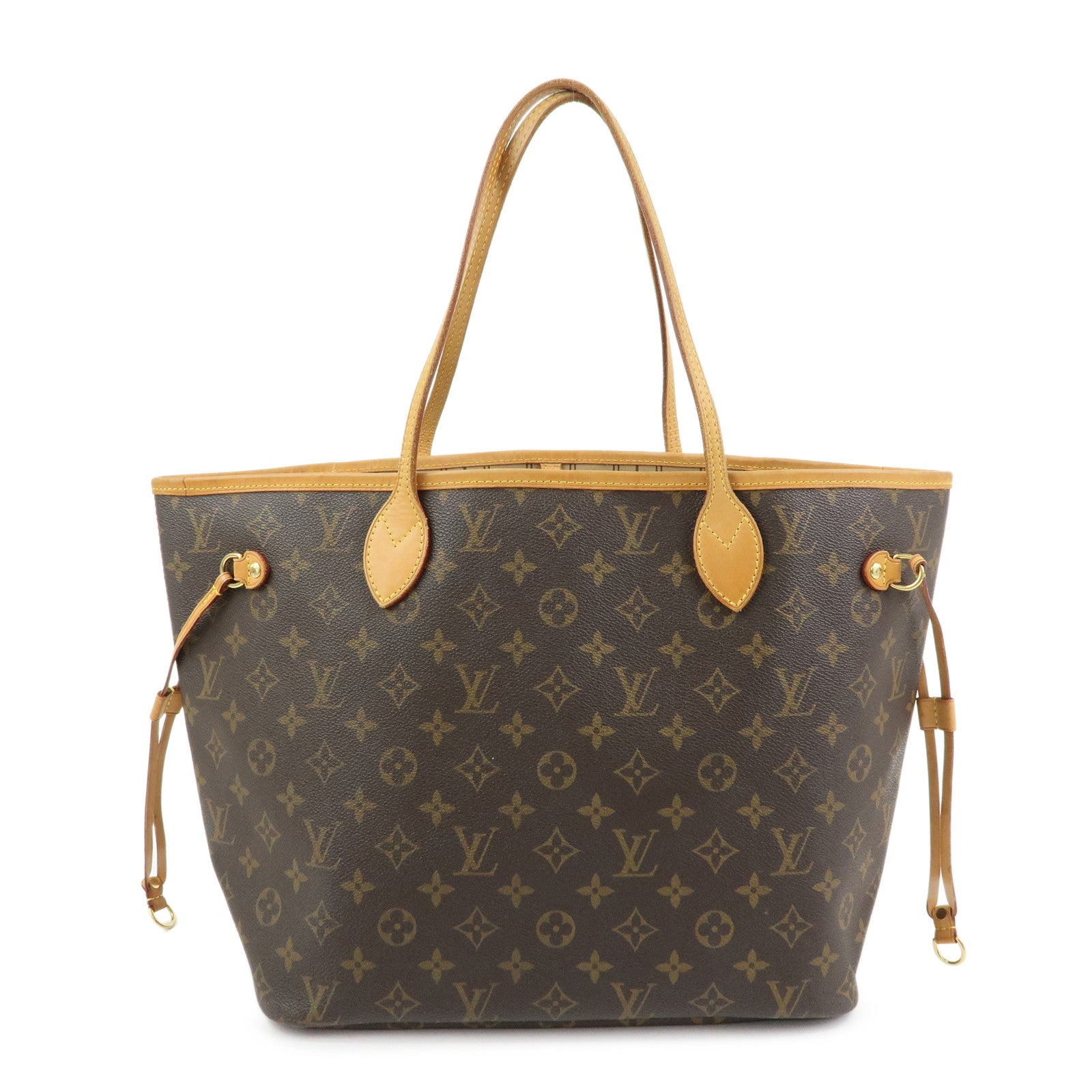 Louis Vuitton Monogram Neverfull MM Tote Shoulder Bag Brown M40156