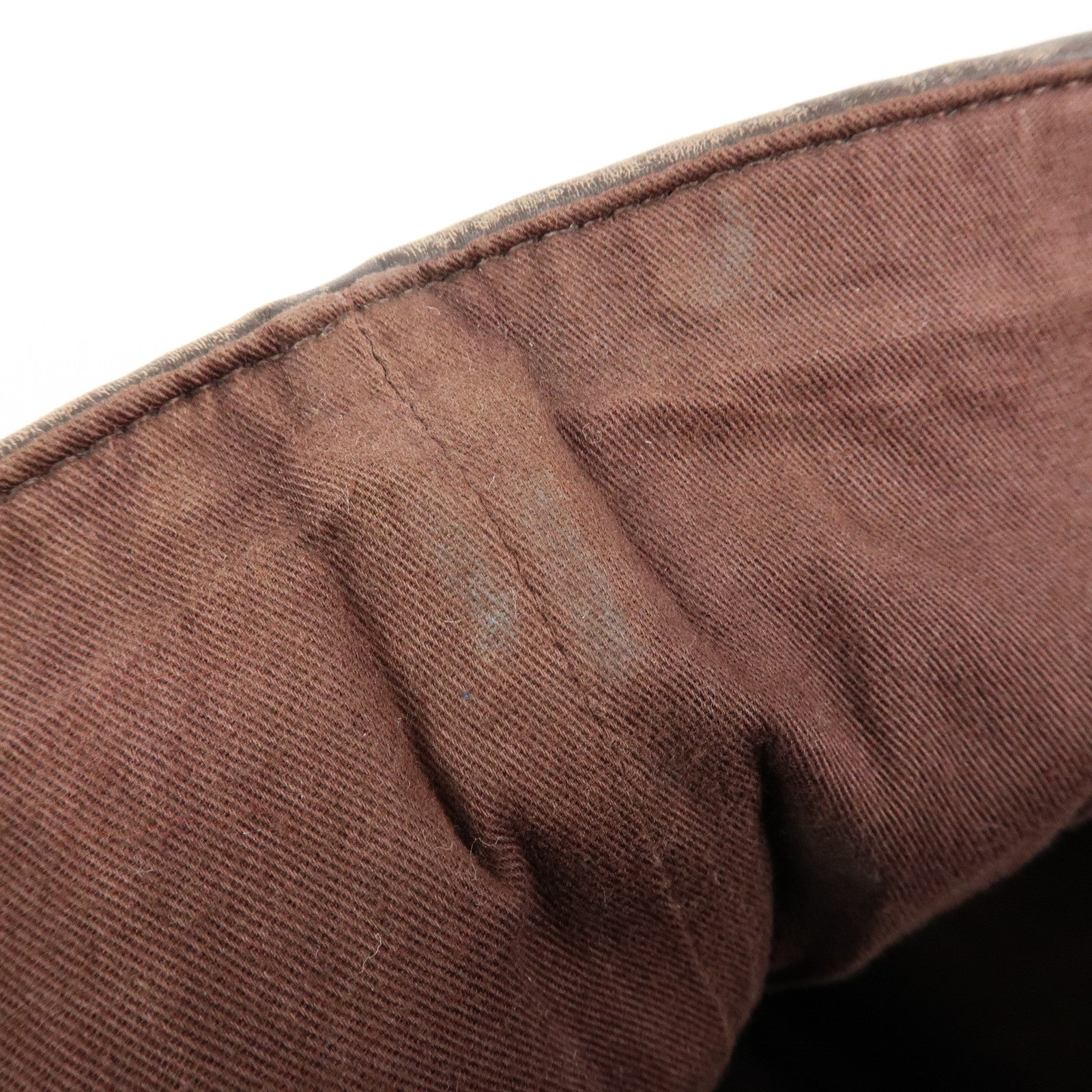 HERMES Amedaba Diago GM Polyester Leather Tote Bag Brown Black