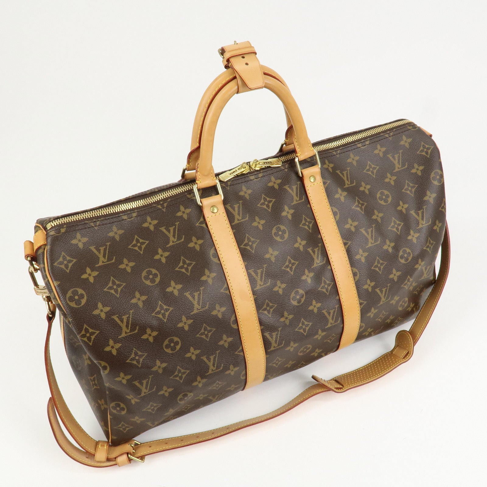 Louis Vuitton Monogram Keep All 50 Bandouliere Boston Bag M41416