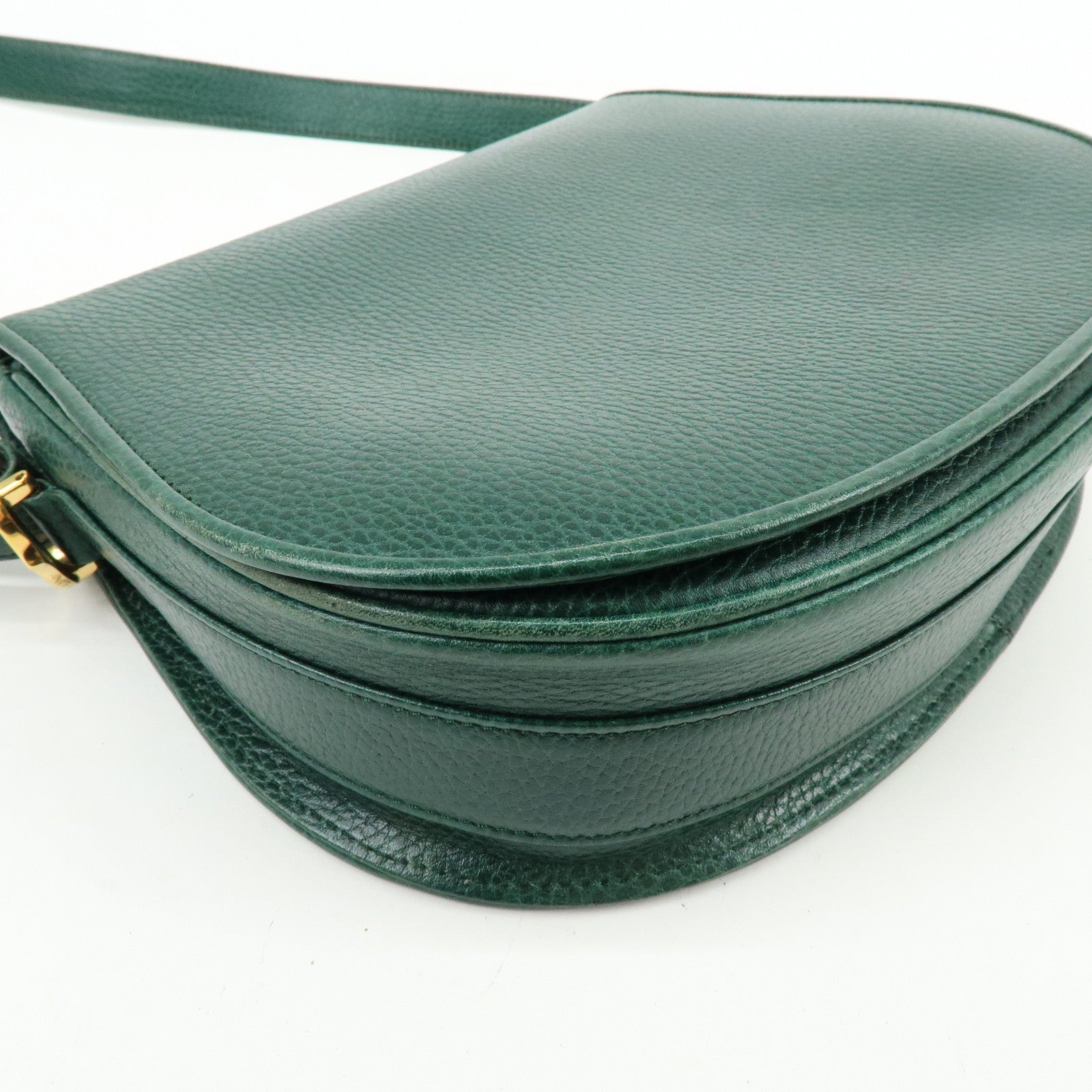 Cartier Must de Cartier Leather Flap Shoulder Bag Green