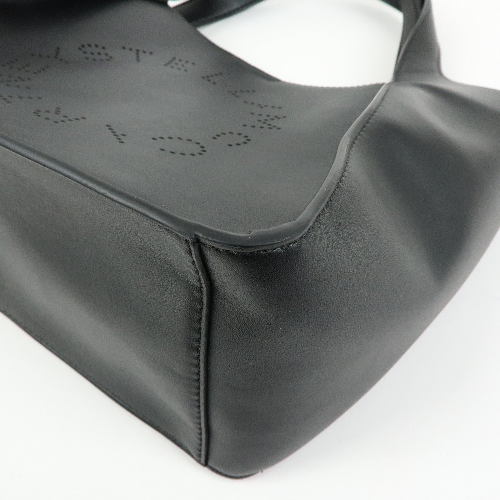 STELLA MCCARTNEY Faux Leather 2Way Bag Hand Shoulder Bag Black
