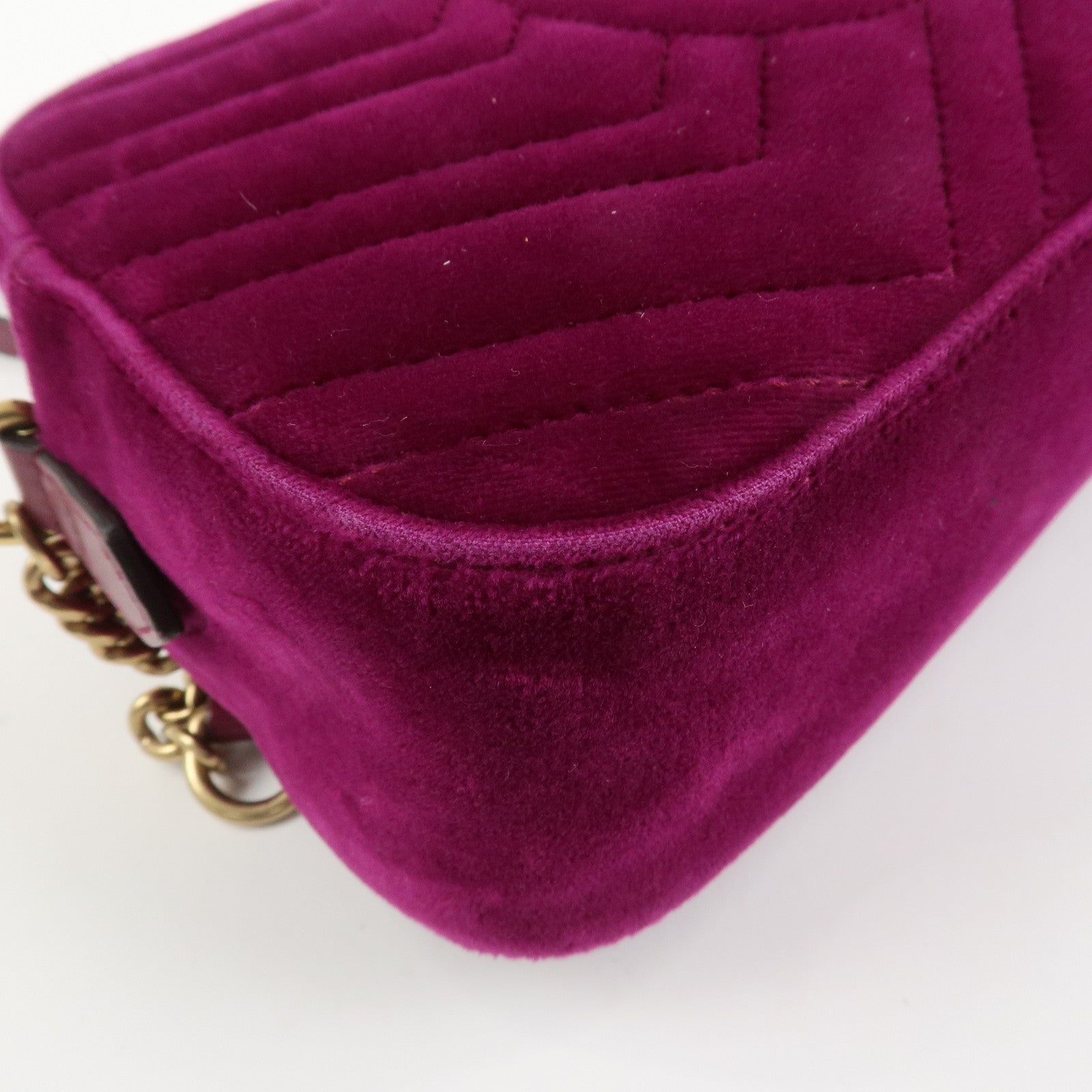 GUCCI GG Marmont Velvet Leather Shoulder Bag Crossbody Bag 447632