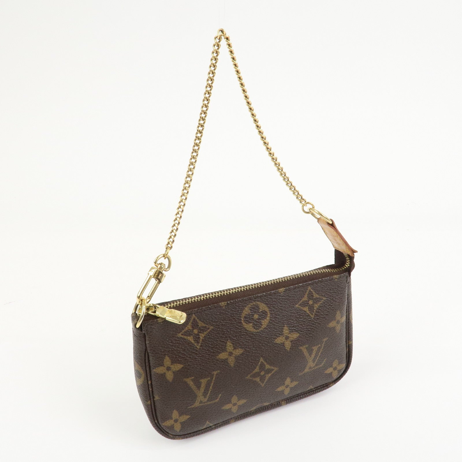 Louis Vuitton Monogram Mini Pochette Accessoires Hand Bag M58009