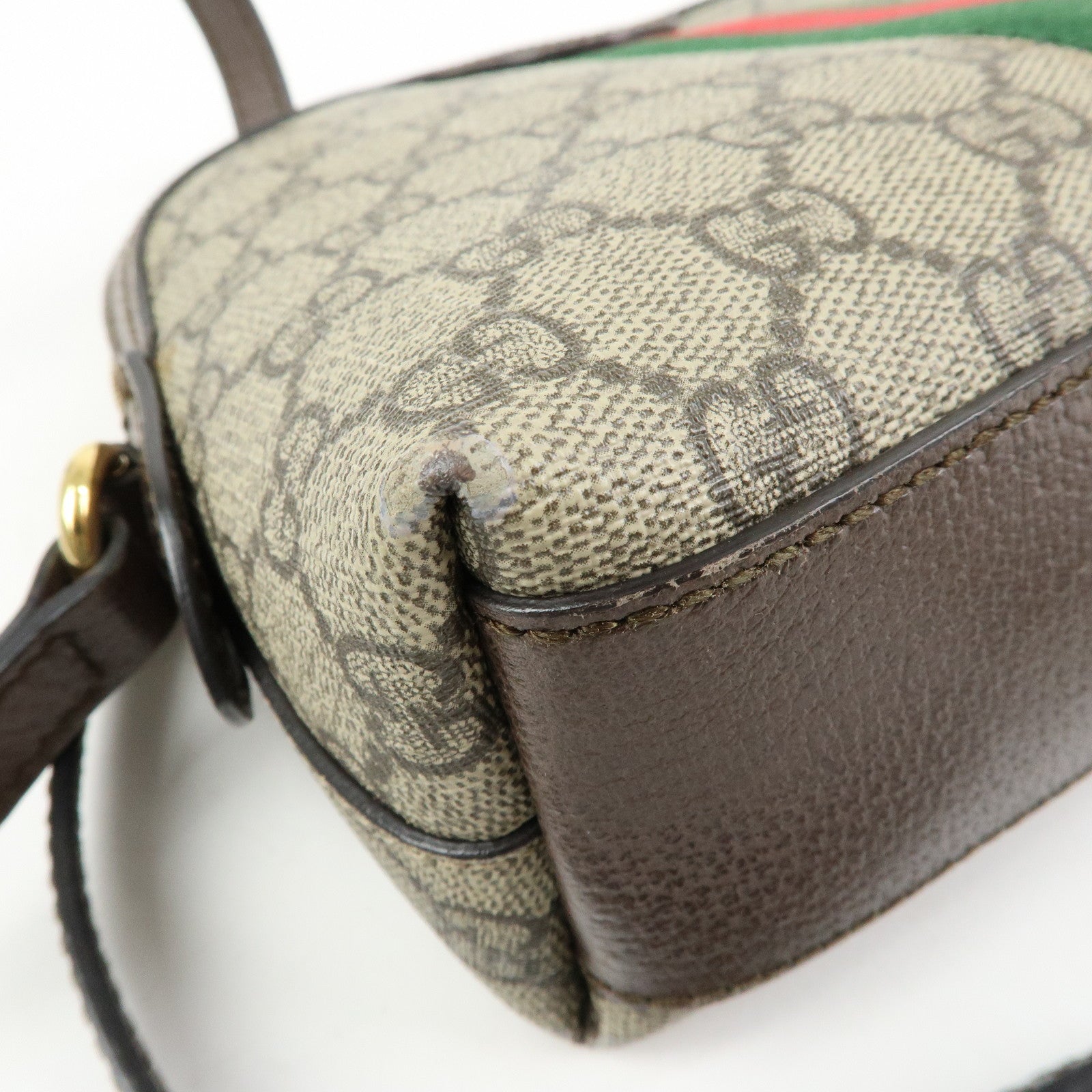 GUCCI Sherry Ophidia GG Supreme Leather Shoulder Bag Beige 499621