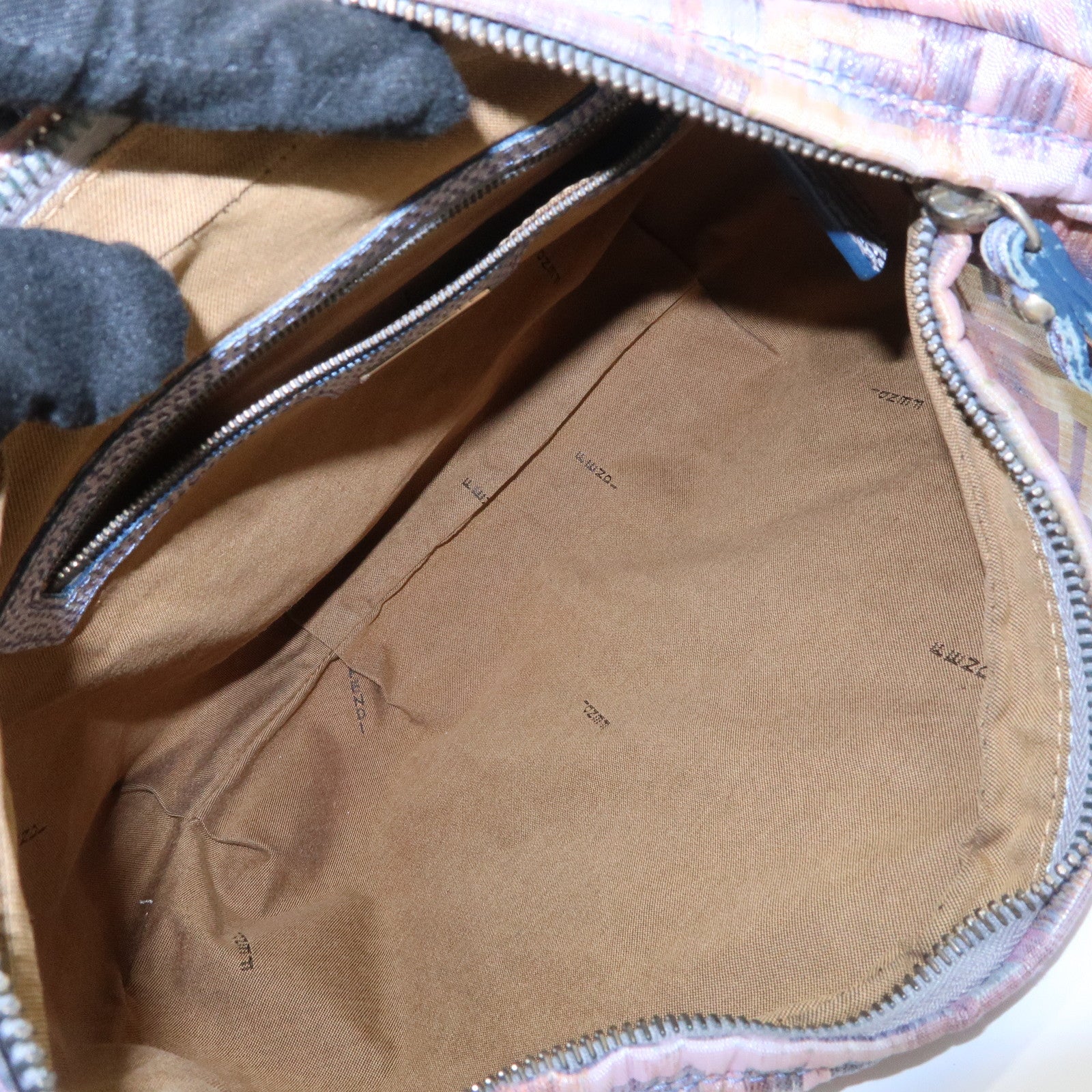 FENDI Zucca Canvas Chain Shoulder Bag Multicolor 8BR581