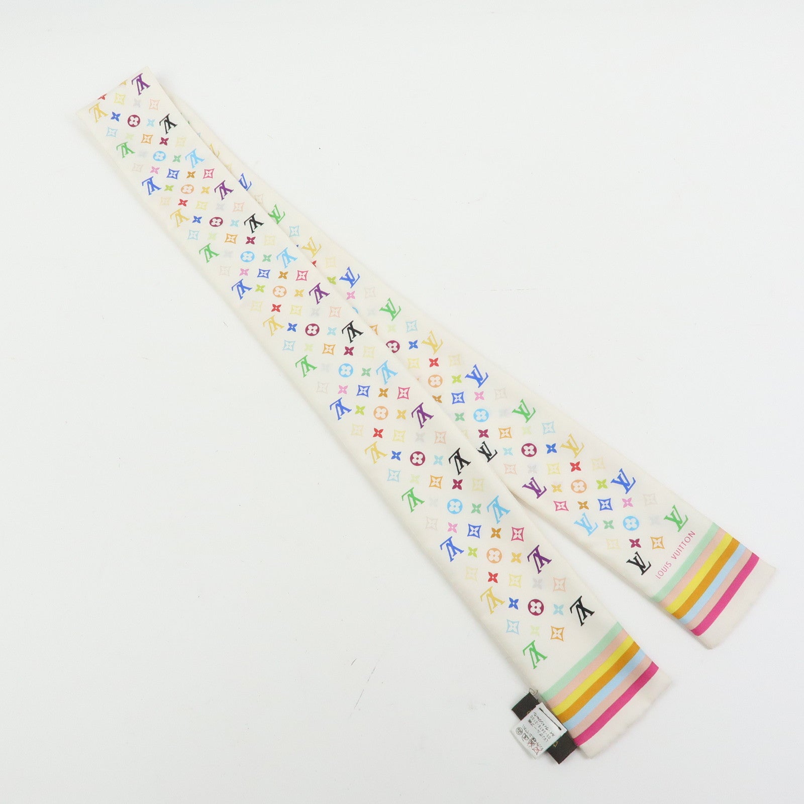 Louis Vuitton Monogram Multicolor Silk 100% Bandeau Scarf M71991