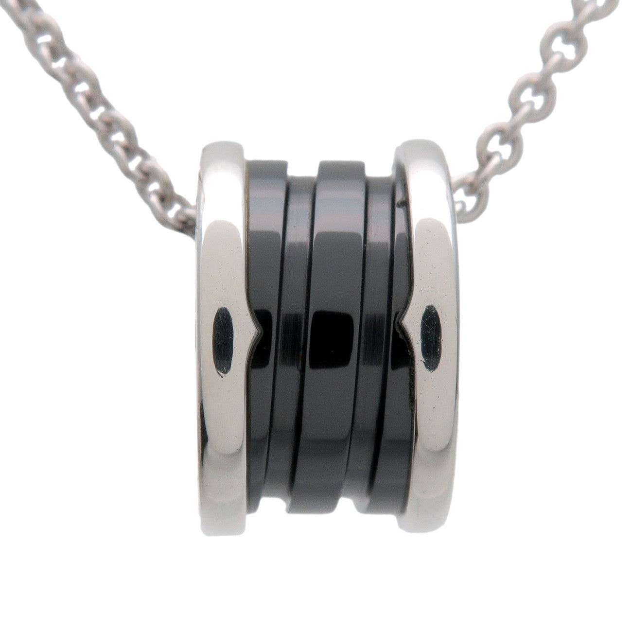 BVLGARI B-Zero1 Save the Children Necklace SV925 Ceramic Silver