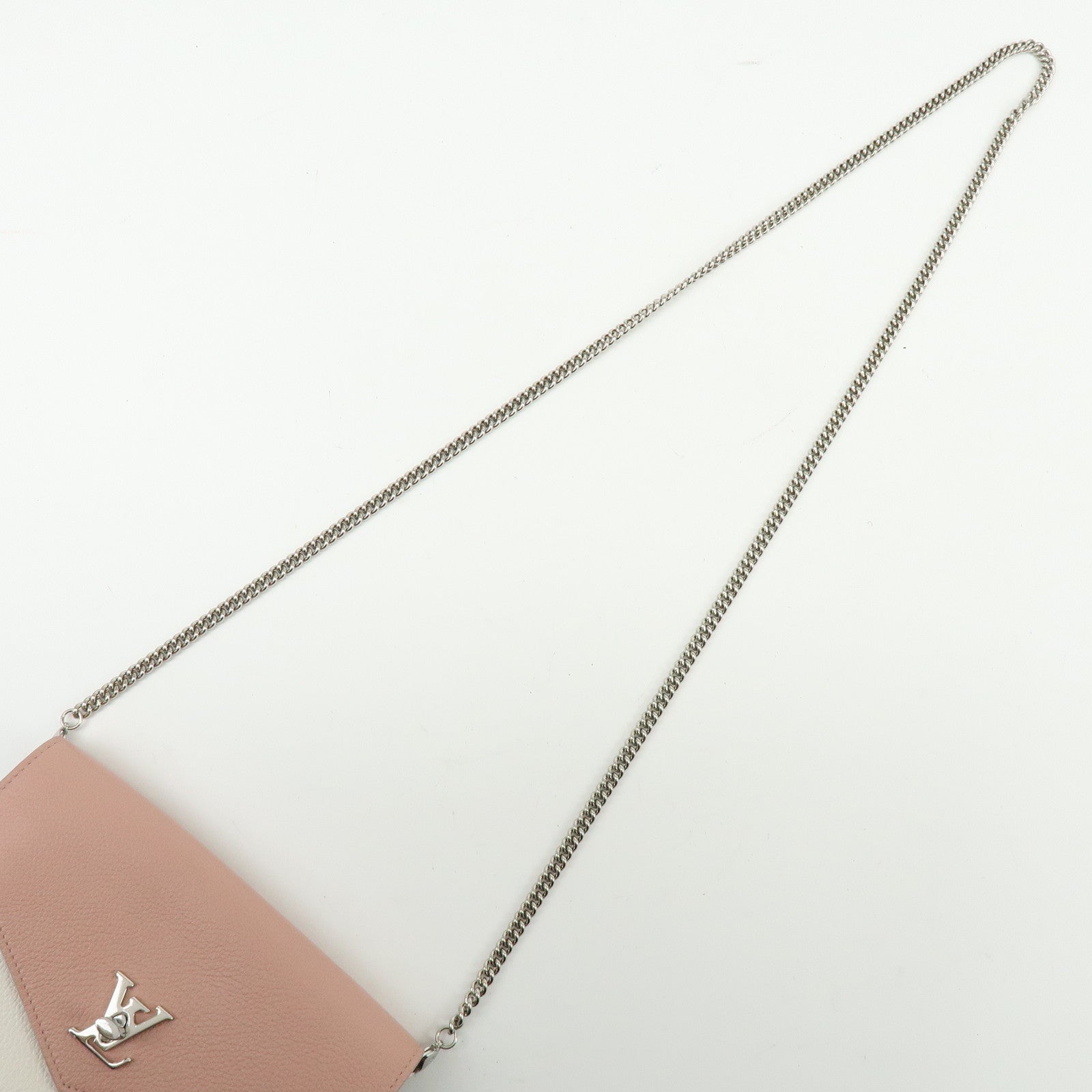 Louis Vuitton Pochette Lockme Leather Chain Shoulder Bag M63980